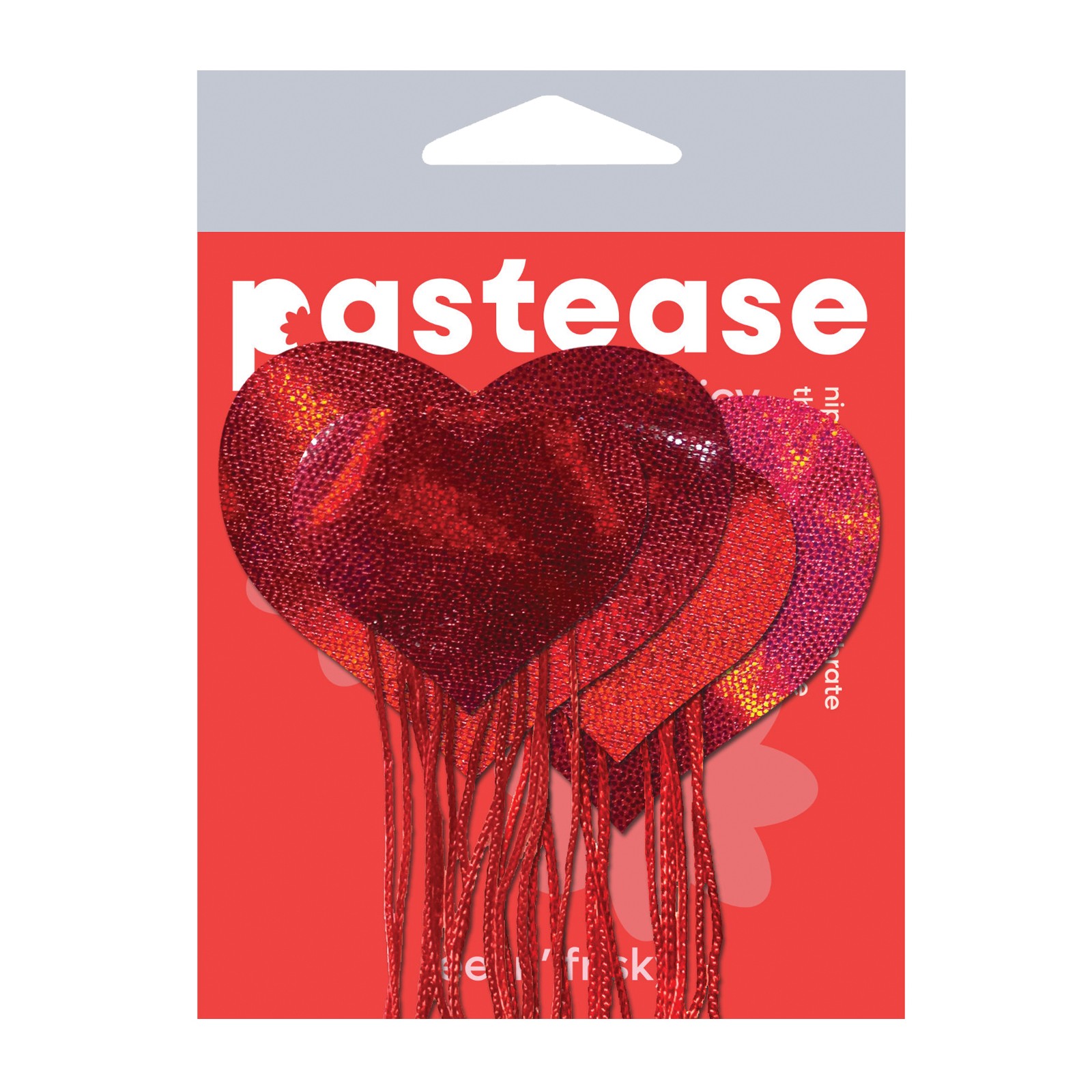 Pastease Corazones Holográficos con Borlas Rojo Pastease Corazones Holográficos con Borlas Rojo