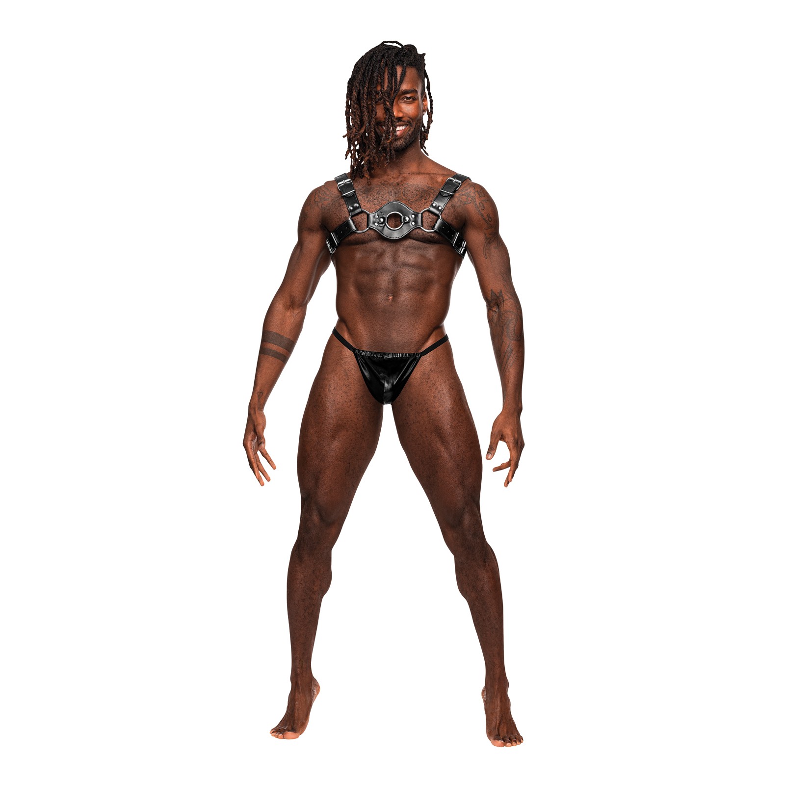 Arnés de Pecho de Cuero PU Libra - Negro T/U Arnés de Pecho de Cuero PU Libra - Negro T/U