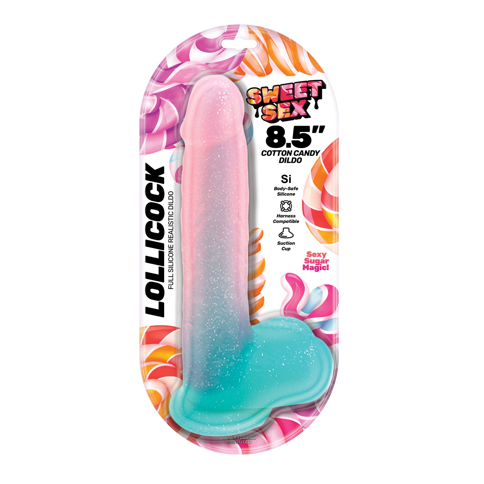 Dildo LOLLICOCK de Algodón de Azúcar Sweet Sex de 8.5" - Multicolor Dildo LOLLICOCK de Algodón de Azúcar Sweet Sex de 8.5" - Multicolor