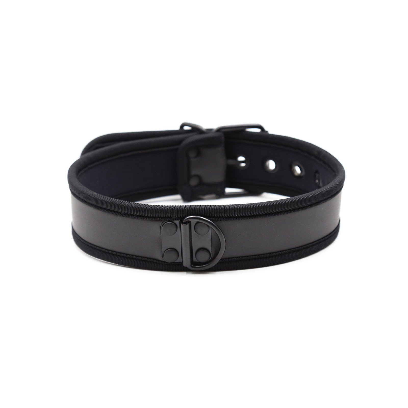 Plesur Black Neoprene Puppy Collar with D-Ring Plesur Black Neoprene Puppy Collar with D-Ring