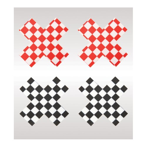 Peekaboos Off the Wall Checkered Pasties 2 Pairs