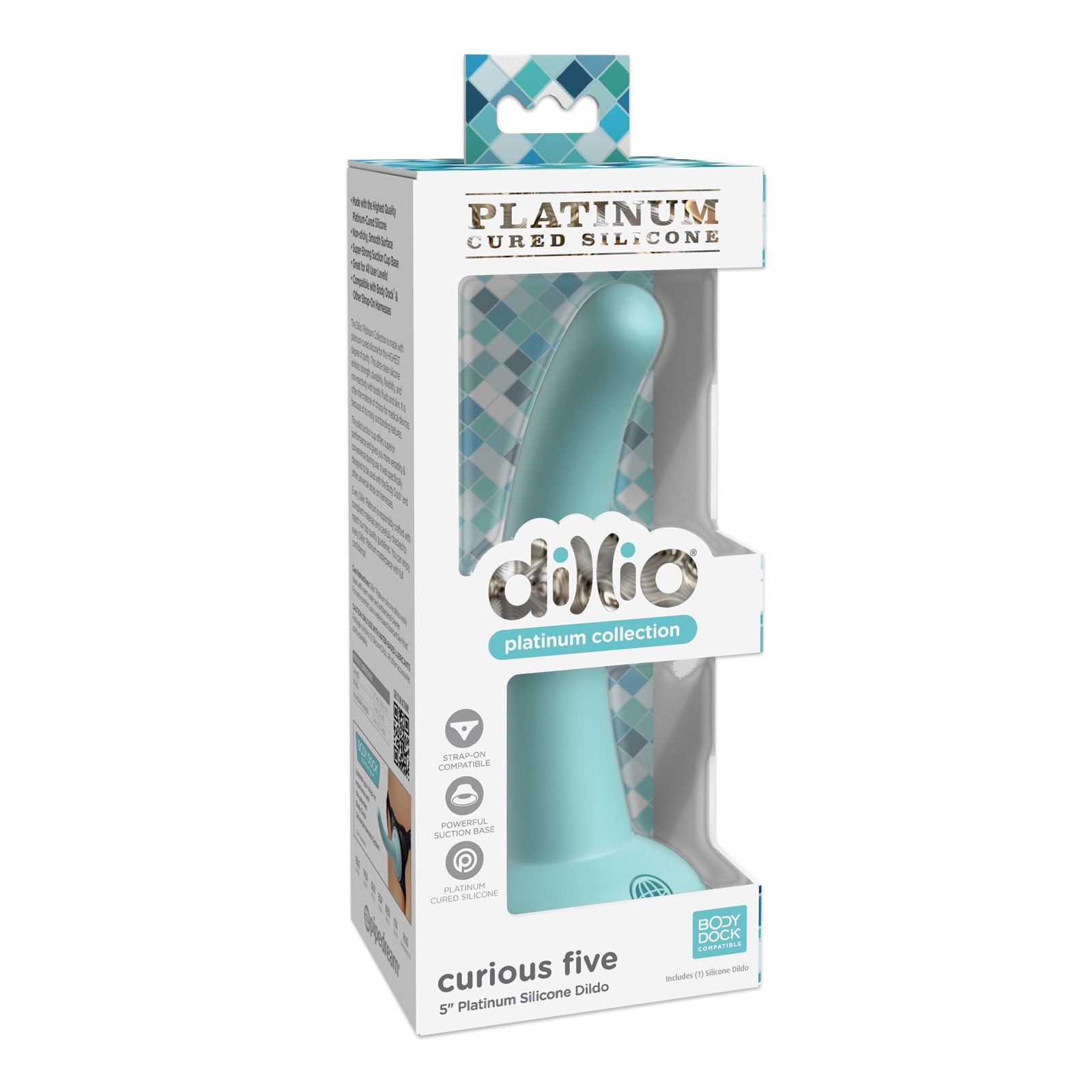 Dildo Dillio Platinum de 5" Curious Five - Verde Azulado Dildo Dillio Platinum de 5" Curious Five - Verde Azulado