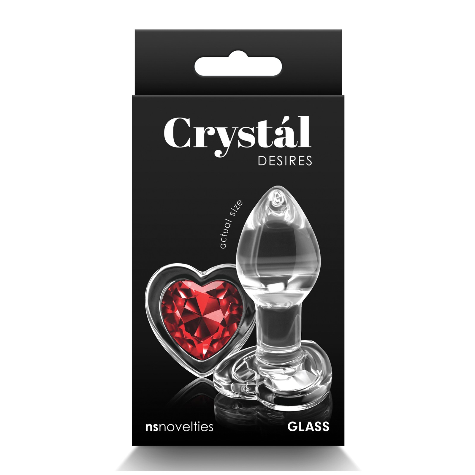 Crystal Desires Glass Heart Butt Plug Small Red Crystal Desires Glass Heart Butt Plug Small Red