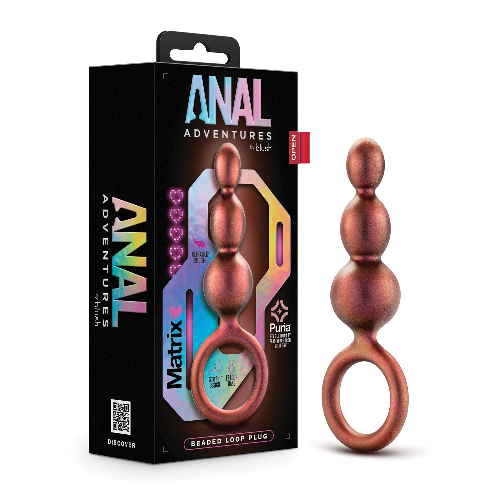 Blush Anal Adventures Matrix Beaded Loop Plug - Copper Blush Anal Adventures Matrix Beaded Loop Plug - Copper