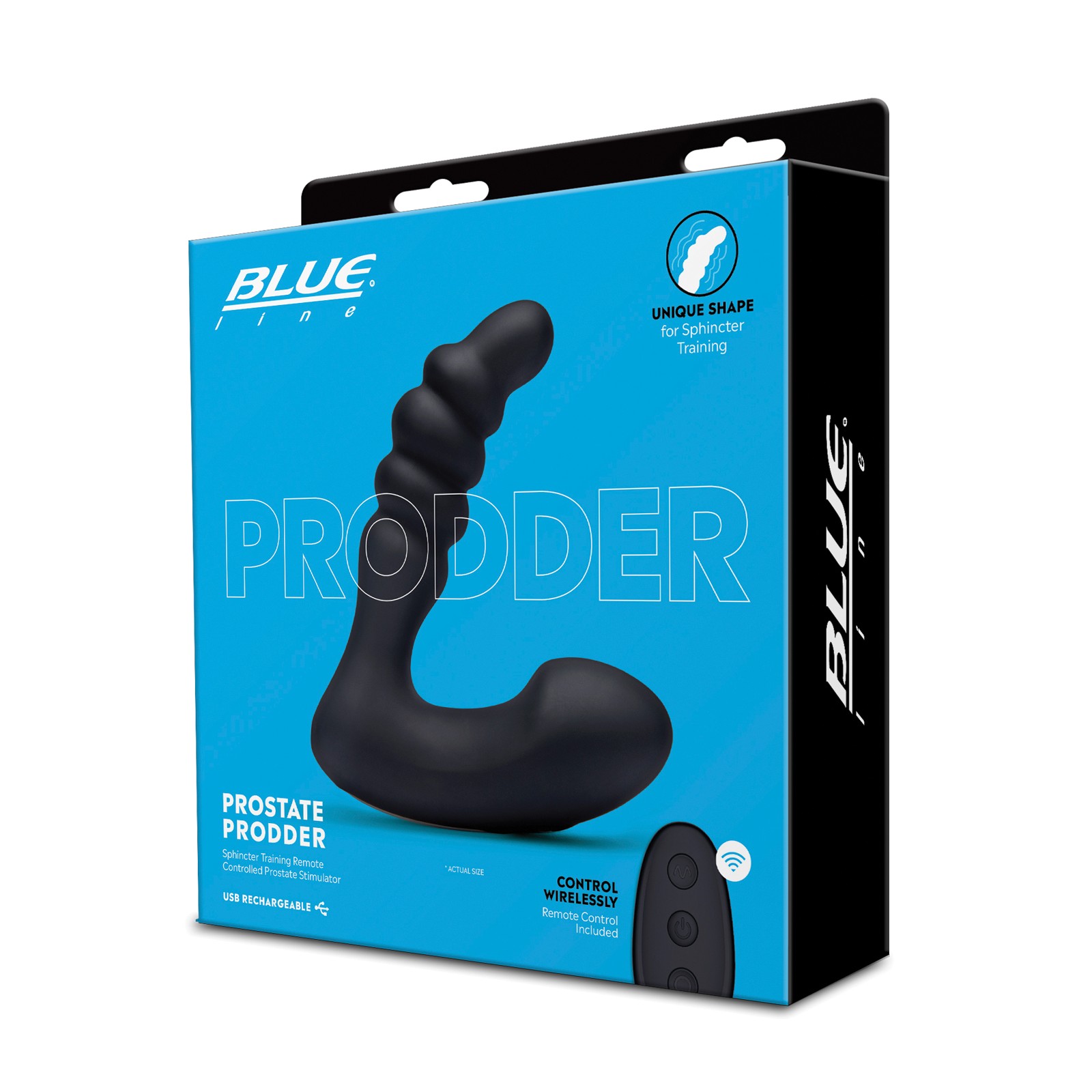 Blue Line Vibrating Prostate Prodder with Remote Blue Line Vibrating Prostate Prodder with Remote