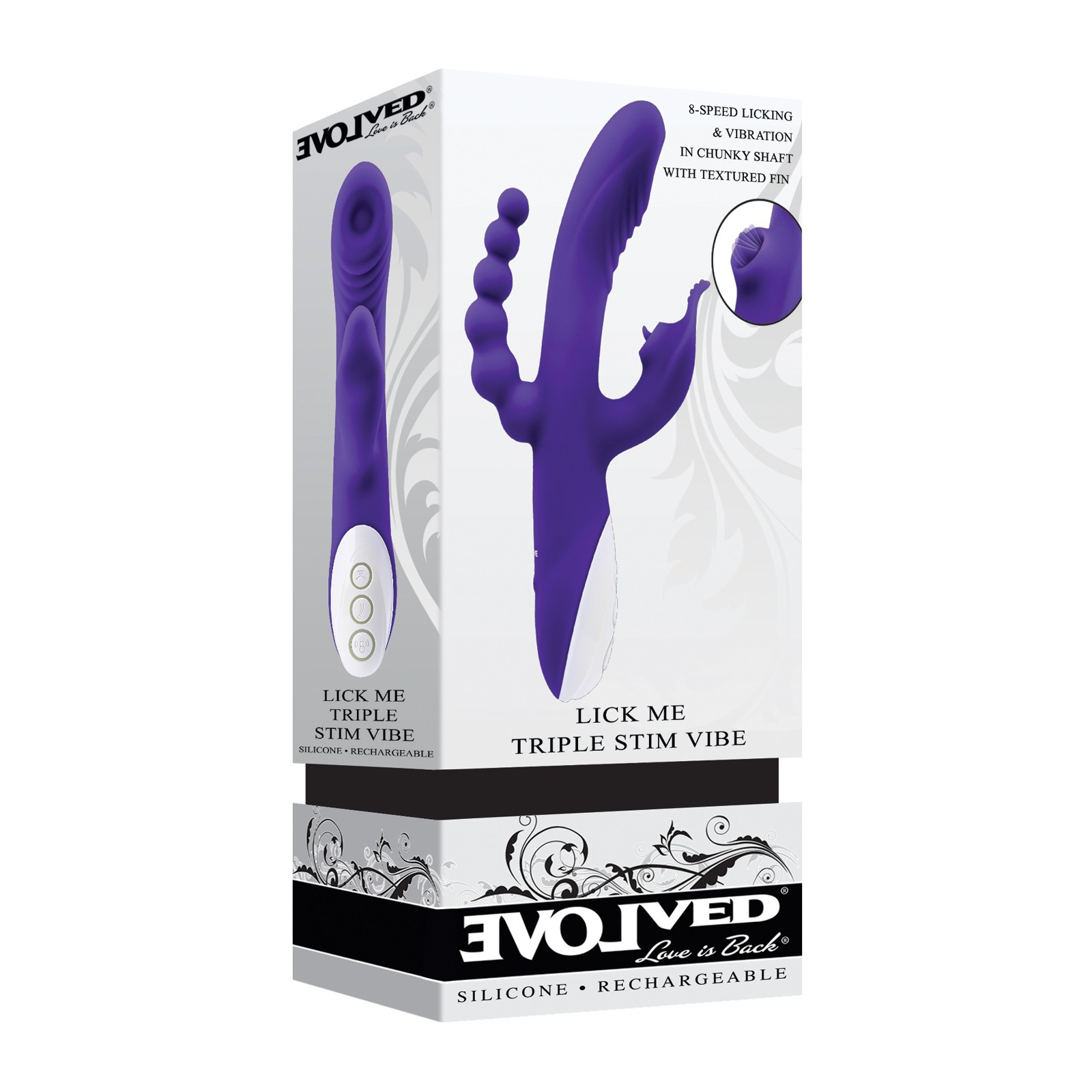 Vibrador Evolved Lick Me Triple Stim para Placer Máximo Vibrador Evolved Lick Me Triple Stim para Placer Máximo