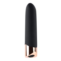 Gender X Gold Standard Rechargeable Bullet - Black/Rose Gold