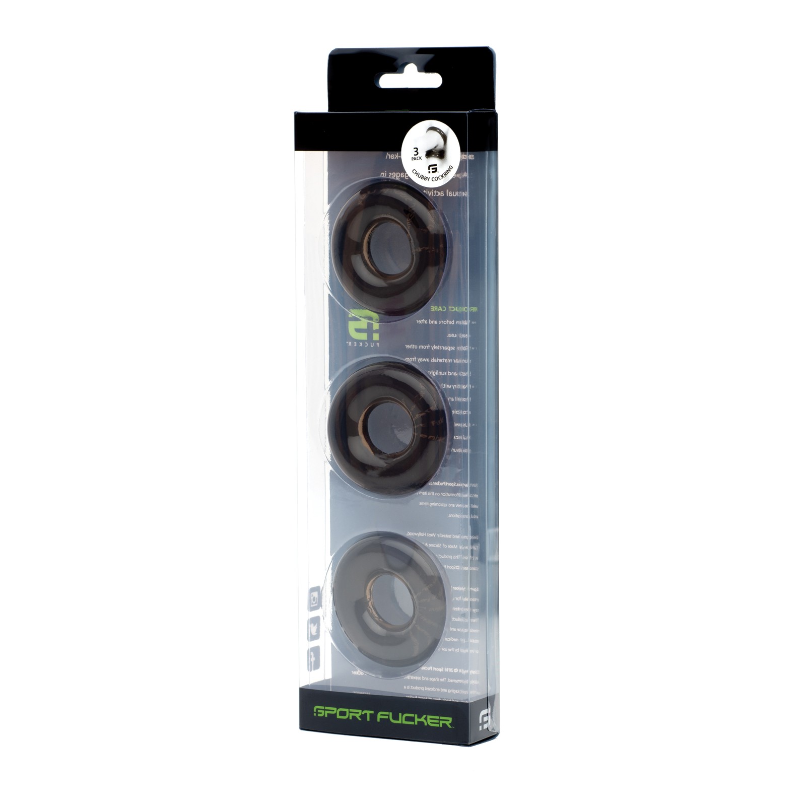Pack de 3 Cockrings Chubby Sport Fucker - Ahumado Pack de 3 Cockrings Chubby Sport Fucker - Ahumado