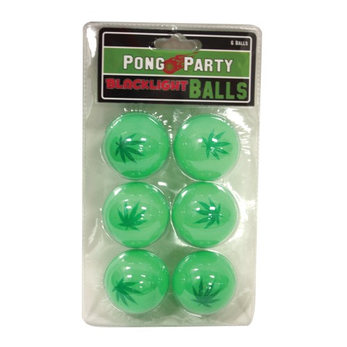 Pelotas de Pong con Hoja de Marihuana - Accesorio Divertido para Fiestas
