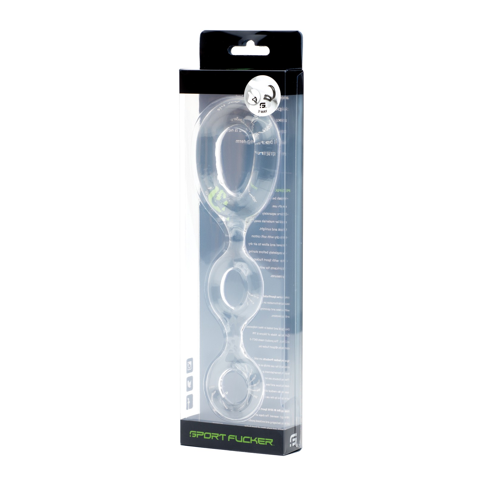Sport Fucker 3-Way Anillo para el Pene Transparente Sport Fucker 3-Way Anillo para el Pene Transparente