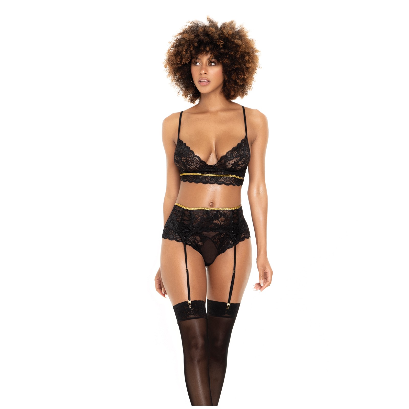 Lace Underwire Bra Thong Garterbelt Set for Elegant Moments Lace Underwire Bra Thong Garterbelt Set for Elegant Moments