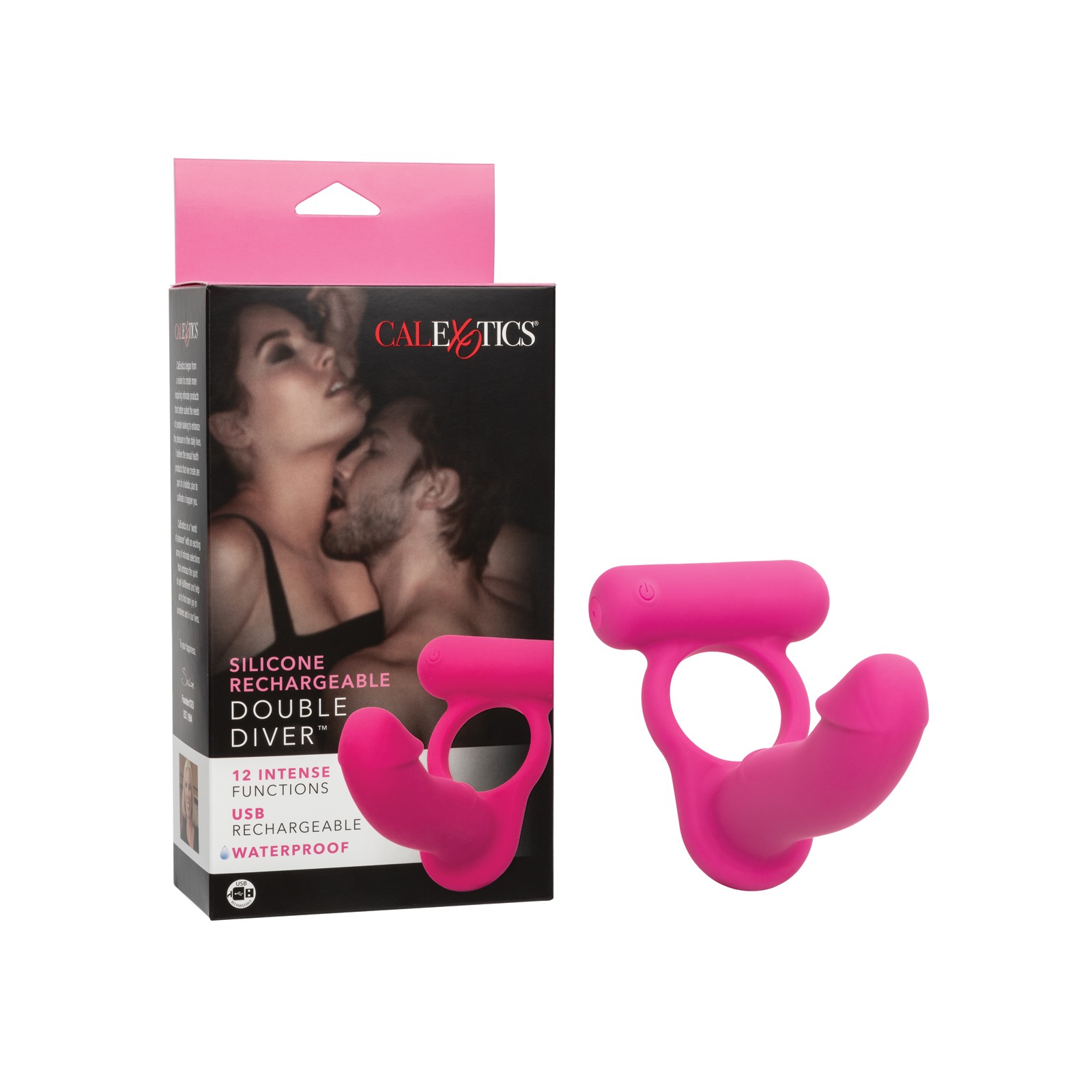Diver Doble de Silicona Recargable Rosa Diver Doble de Silicona Recargable Rosa