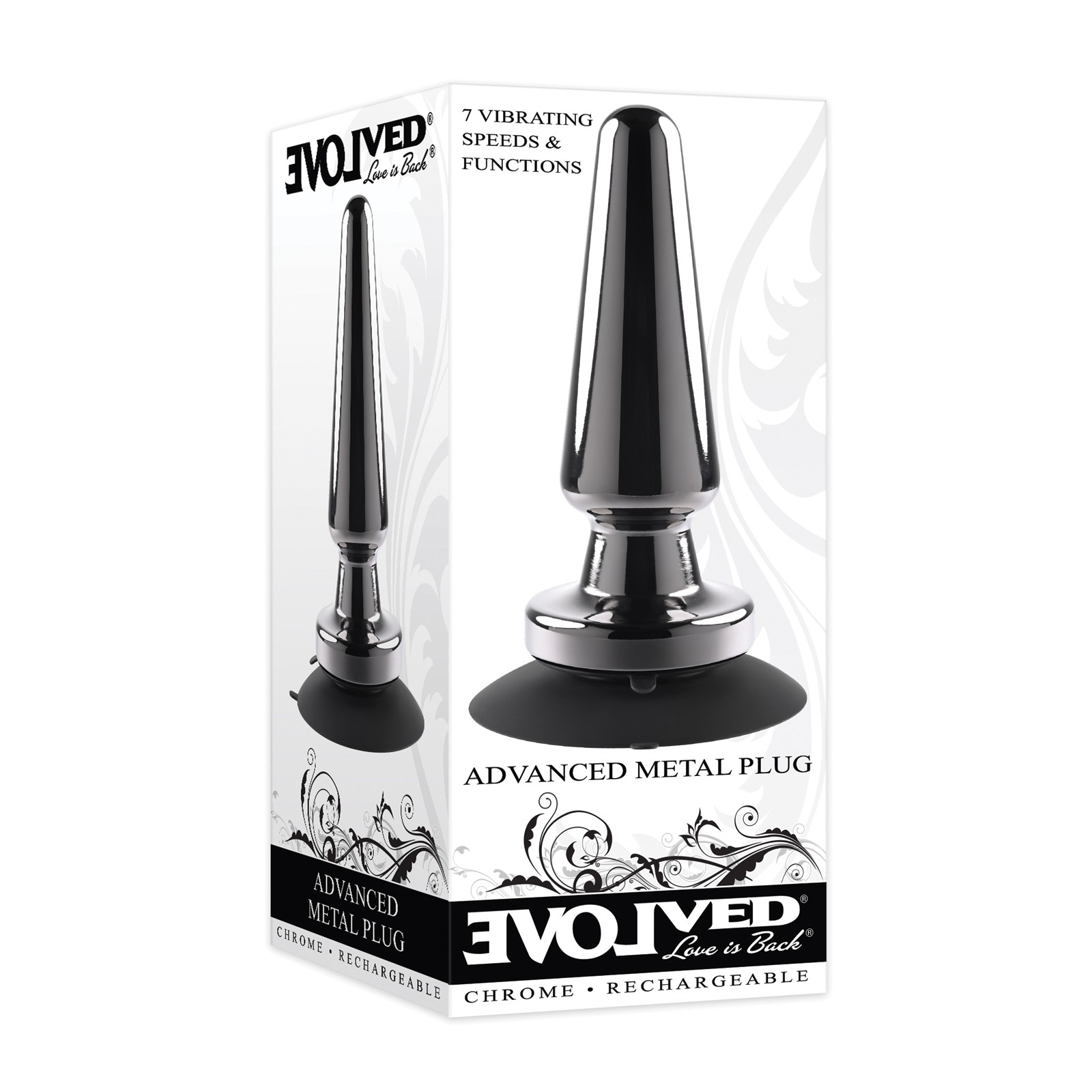 Evolved Advanced Vibrating Rechargeable Metal Plug - Black Evolved Advanced Vibrating Rechargeable Metal Plug - Black