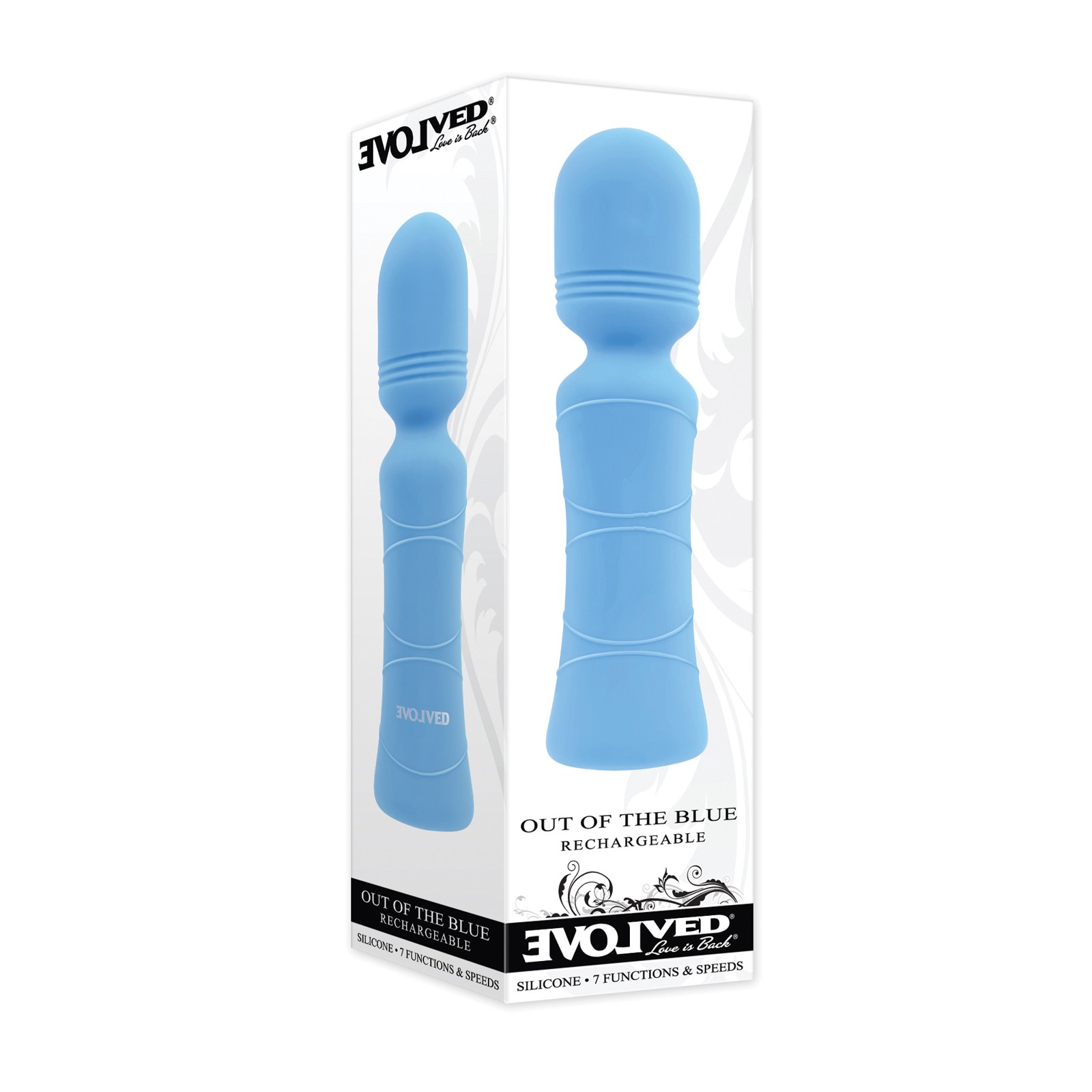Evolved Out of The Blue Vibrating Mini Wand - Ultimate Pleasure Evolved Out of The Blue Vibrating Mini Wand - Ultimate Pleasure
