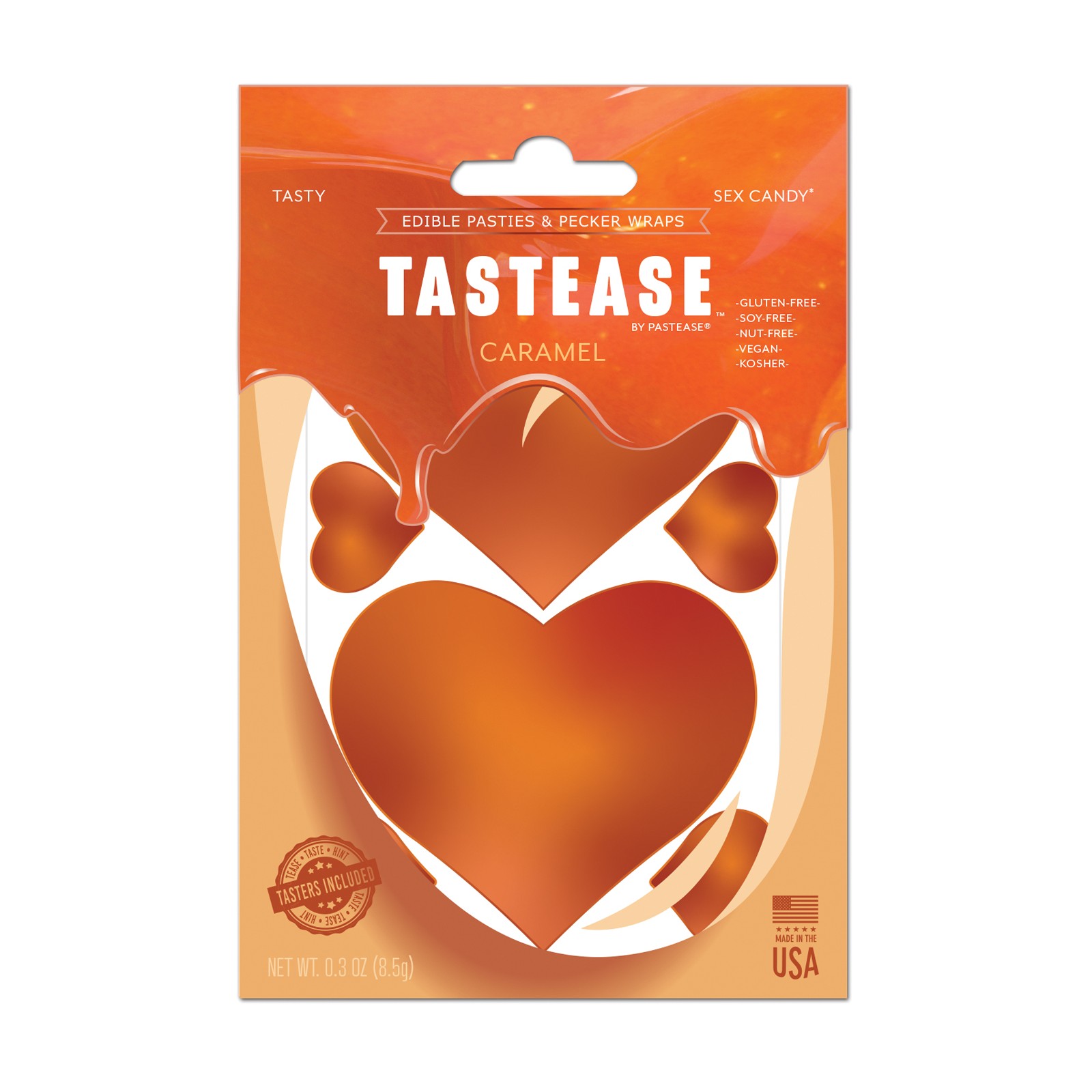 Pastease Tastease Pasantes Comestibles Cubiertas para Pecker Caramelo O/S Pastease Tastease Pasantes Comestibles Cubiertas para Pecker Caramelo O/S