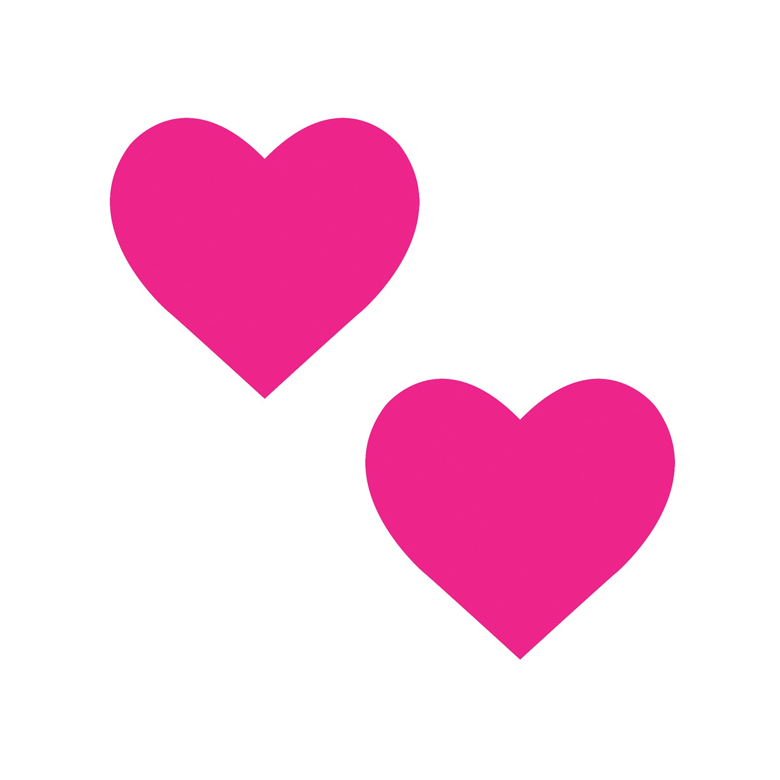Pasties Corazón Reactivos a la Temperatura Rosa Neón Pasties Corazón Reactivos a la Temperatura Rosa Neón