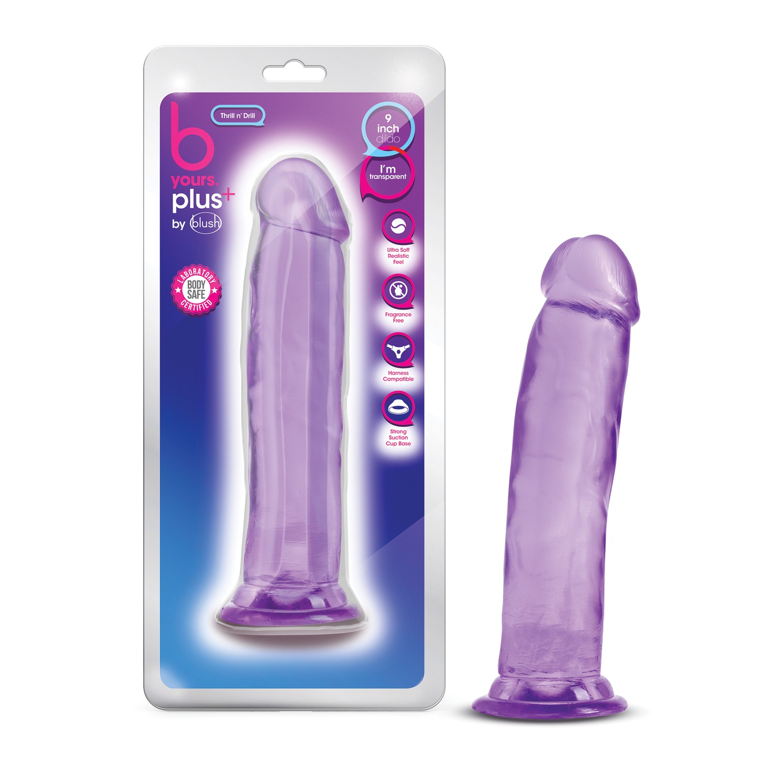 B Yours Plus 9 Pulgadas Thrill n Drill Púrpura B Yours Plus 9 Pulgadas Thrill n Drill Púrpura