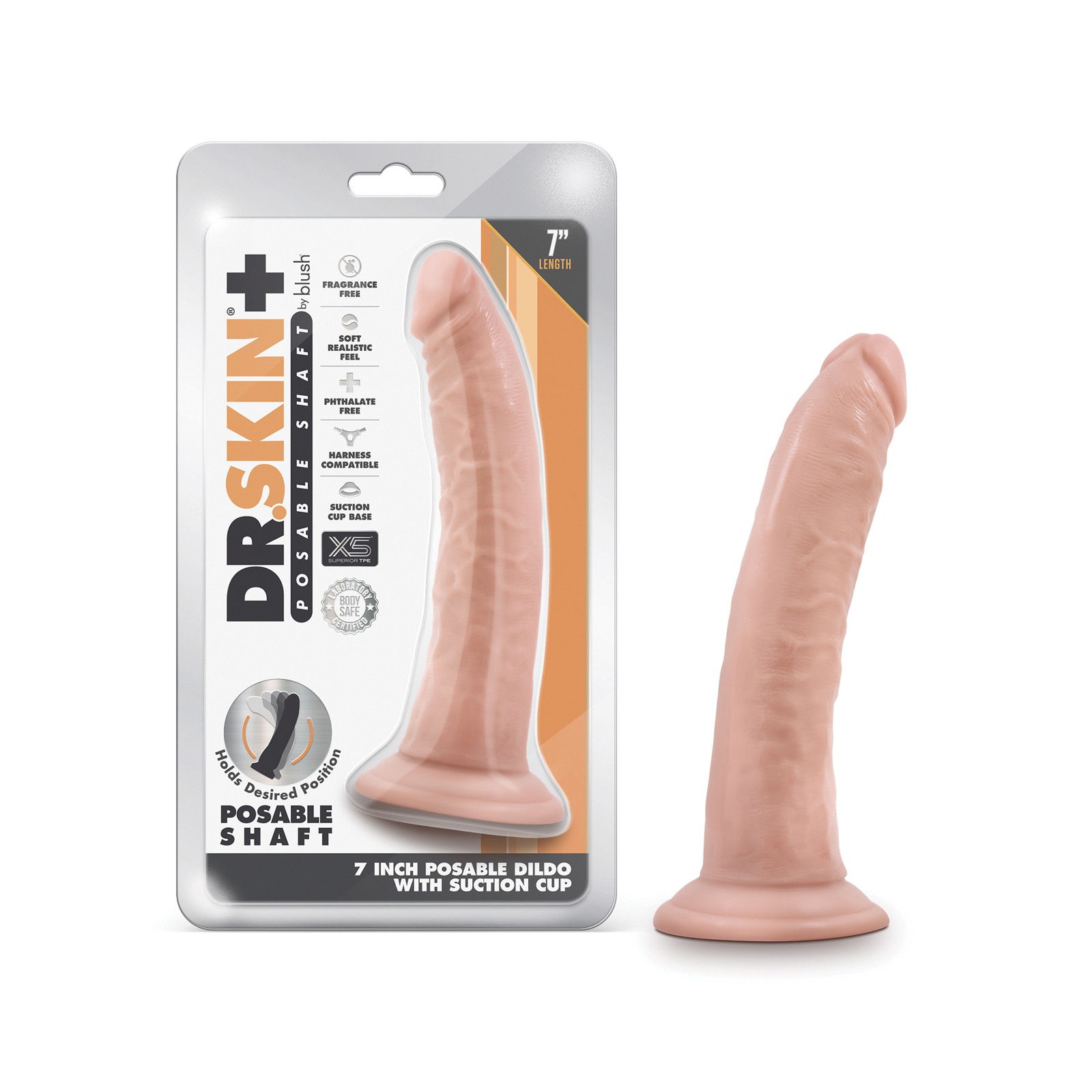 Dildo Posable Dr. Skin Plus de 7" Dildo Posable Dr. Skin Plus de 7"