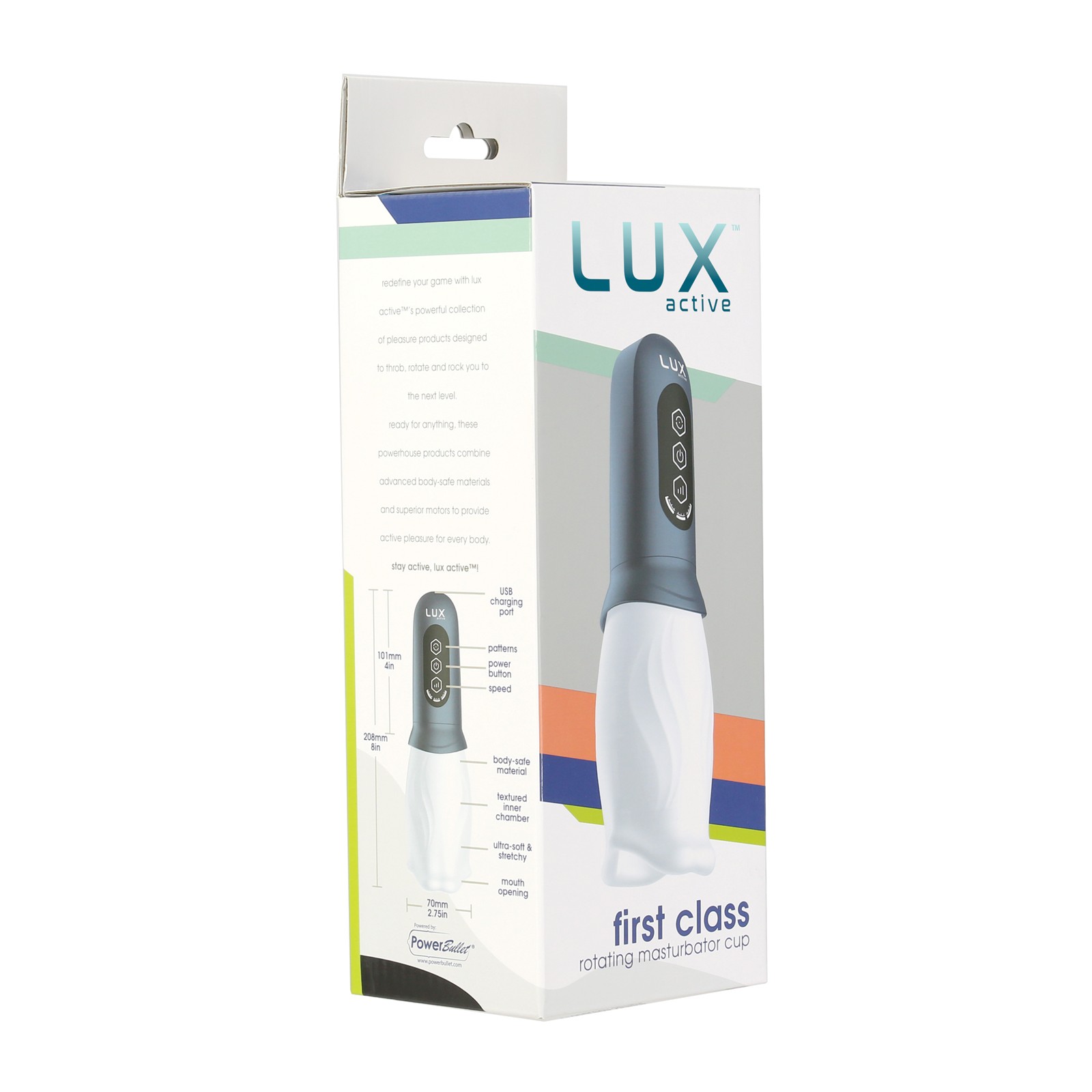 Copa Masturbadora Rotativa LUX Active First Class Copa Masturbadora Rotativa LUX Active First Class