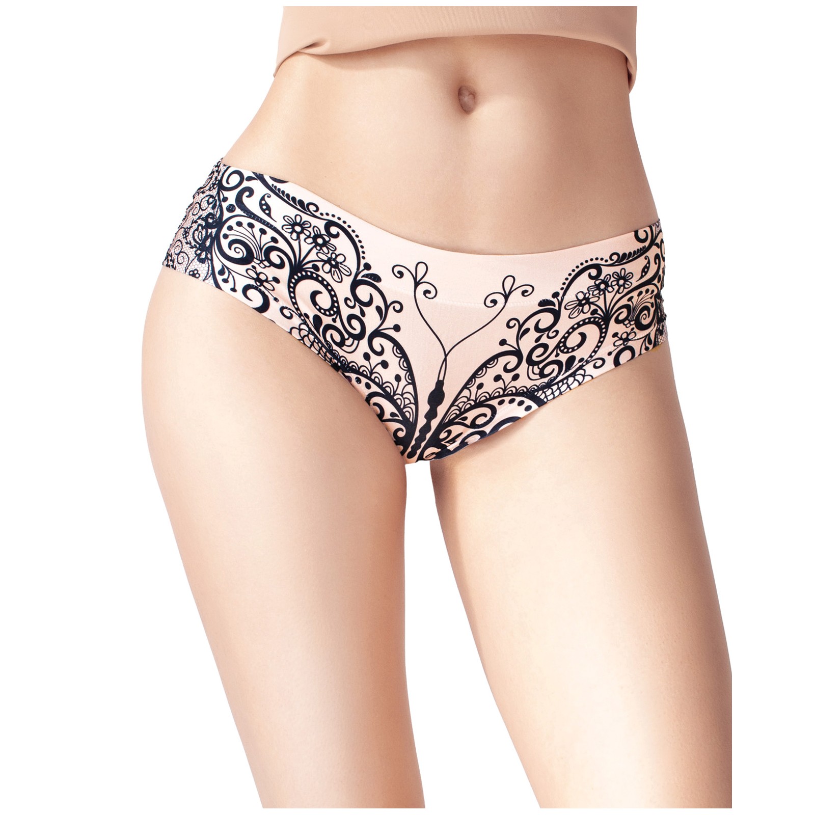 Slip de Encaje Mariposa Mememe en Negro Slip de Encaje Mariposa Mememe en Negro