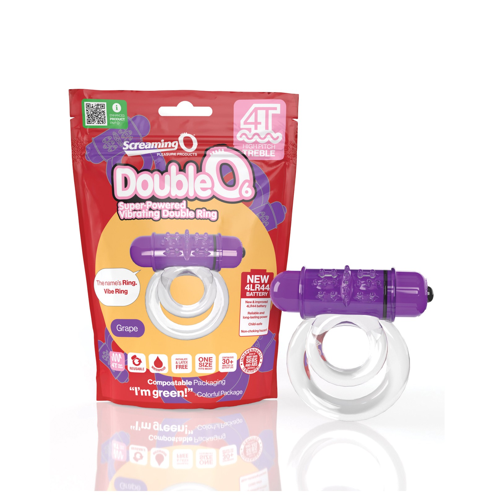 Screaming O 4T DoubleO 6 Anillo Vibrador de Uva - Provocación Definitiva Screaming O 4T DoubleO 6 Anillo Vibrador de Uva - Provocación Definitiva