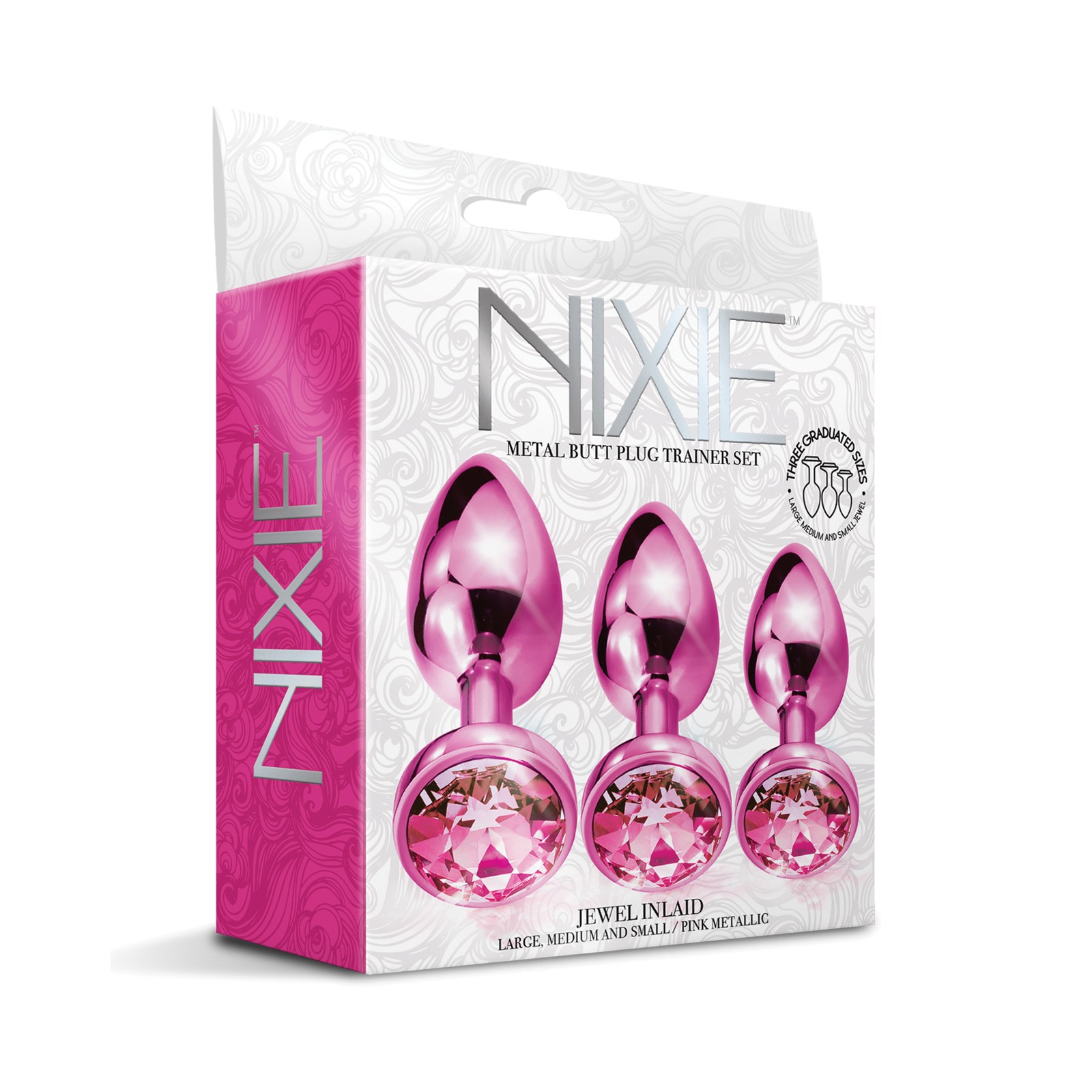 Juego de Plug Anal Metálico Nixie Rosa Juego de Plug Anal Metálico Nixie Rosa