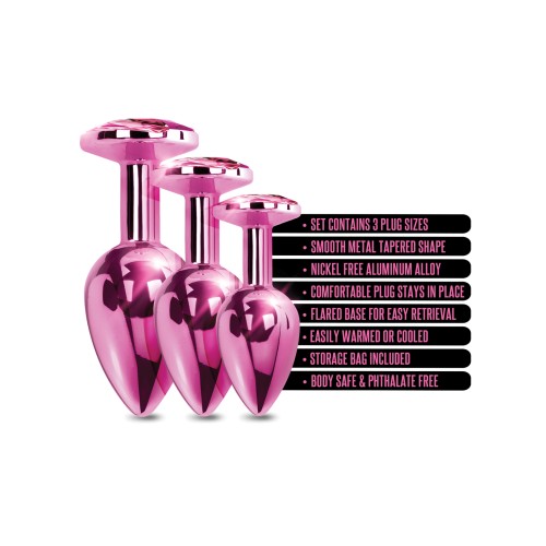 Juego de Plug Anal Metálico Nixie Rosa