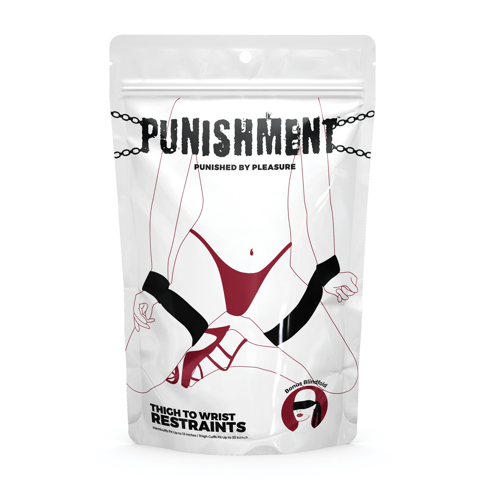 Punishment Thigh to Wrist Restraints for Bondage Play Punishment Thigh to Wrist Restraints for Bondage Play