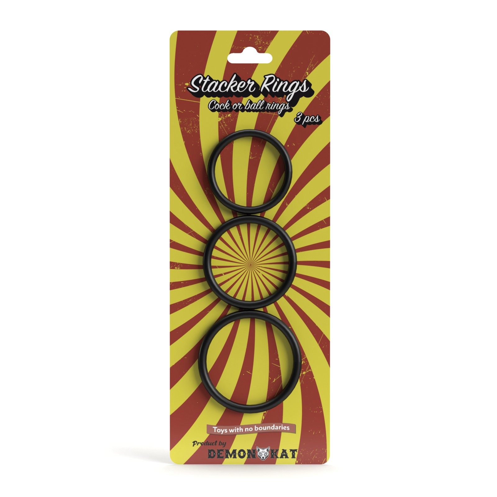 Set de 3 Anillos Stacker Demon Kat - Negro Set de 3 Anillos Stacker Demon Kat - Negro