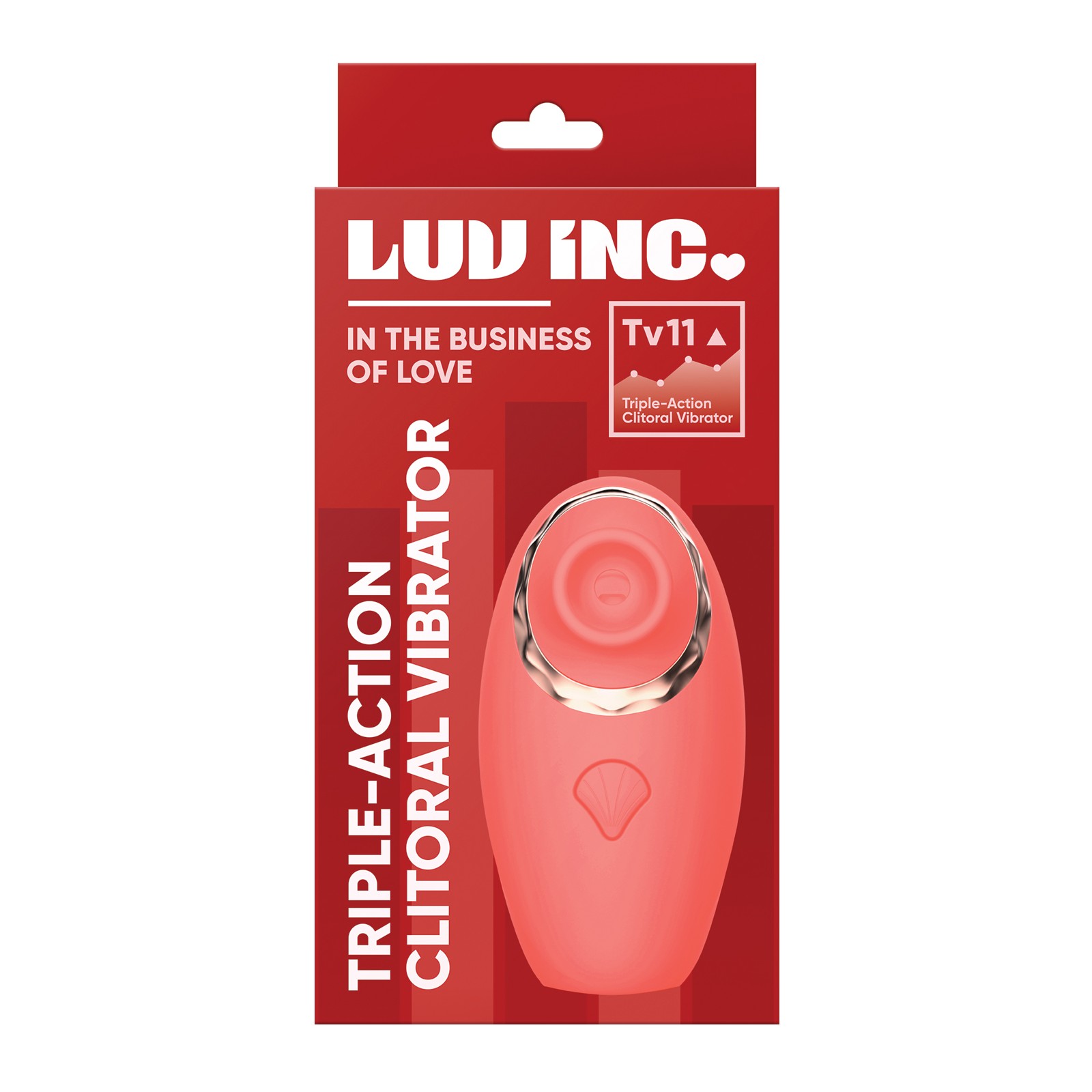 Luv Inc Triple Action Clitoral Vibrator Coral Luv Inc Triple Action Clitoral Vibrator Coral