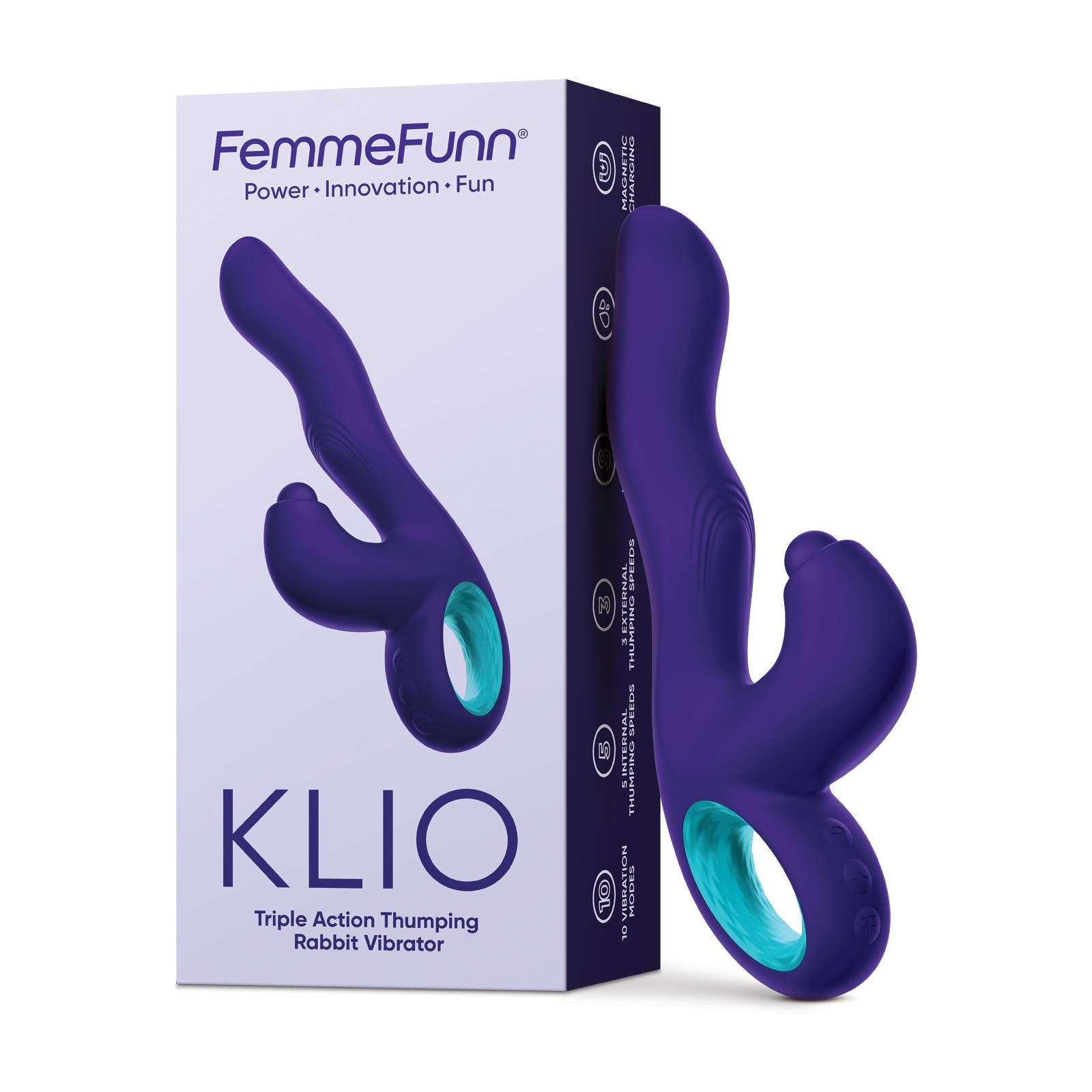 Conejito de Acción Triple Klio Femme Funn Púrpura Oscuro Conejito de Acción Triple Klio Femme Funn Púrpura Oscuro