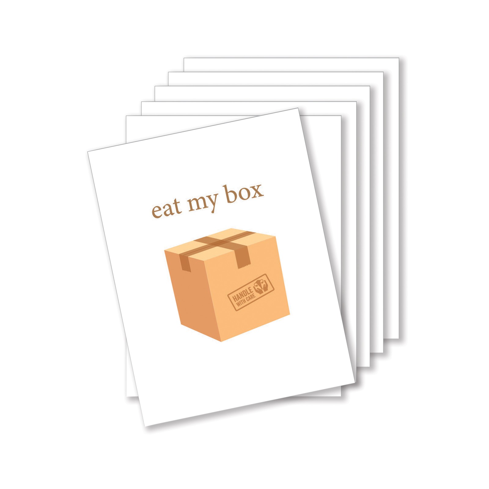 Tarjeta de Greeting Traviesa Eat My Box - Paquete de 6 Tarjeta de Greeting Traviesa Eat My Box - Paquete de 6