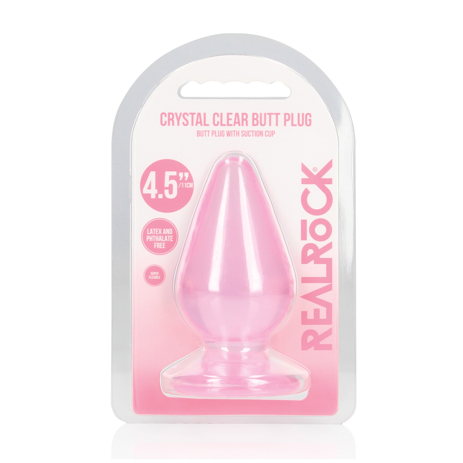 RealRock Crystal Clear Anal Plug 4.5 Inch RealRock Crystal Clear Anal Plug 4.5 Inch