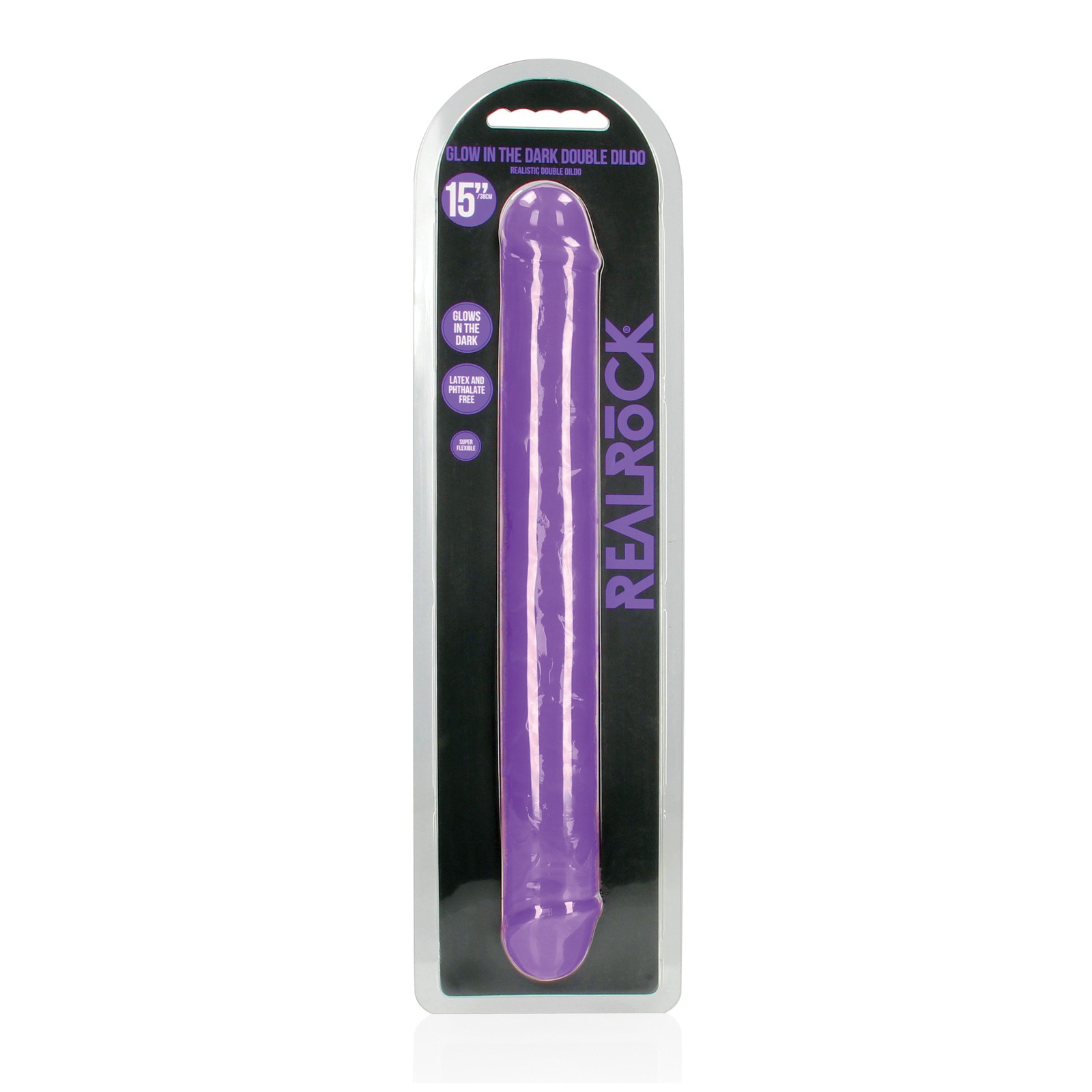 Dildo Doble Brilla en la Oscuridad Púrpura Neón Dildo Doble Brilla en la Oscuridad Púrpura Neón