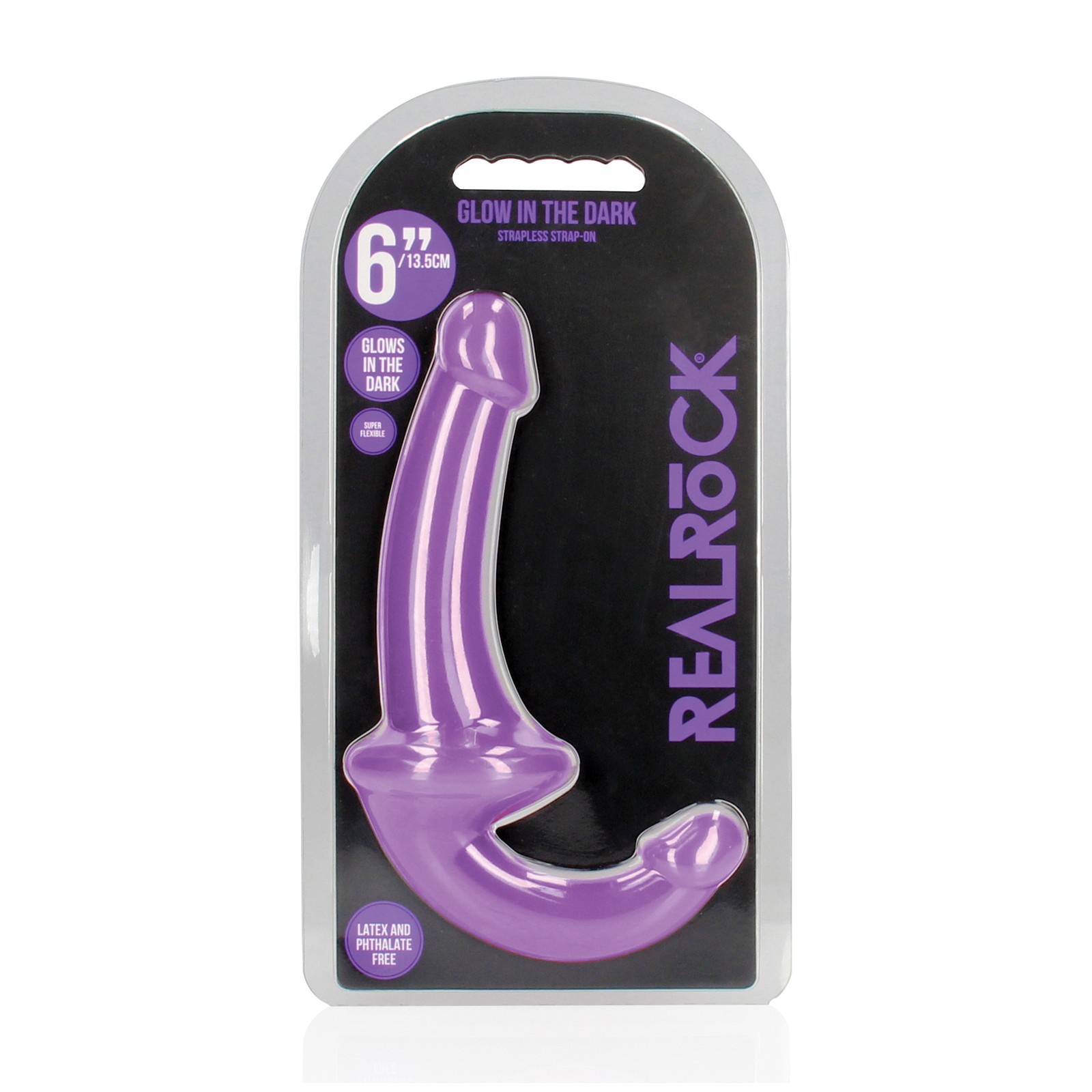 Shots RealRock Strapless Strap-On Neon Purple Shots RealRock Strapless Strap-On Neon Purple
