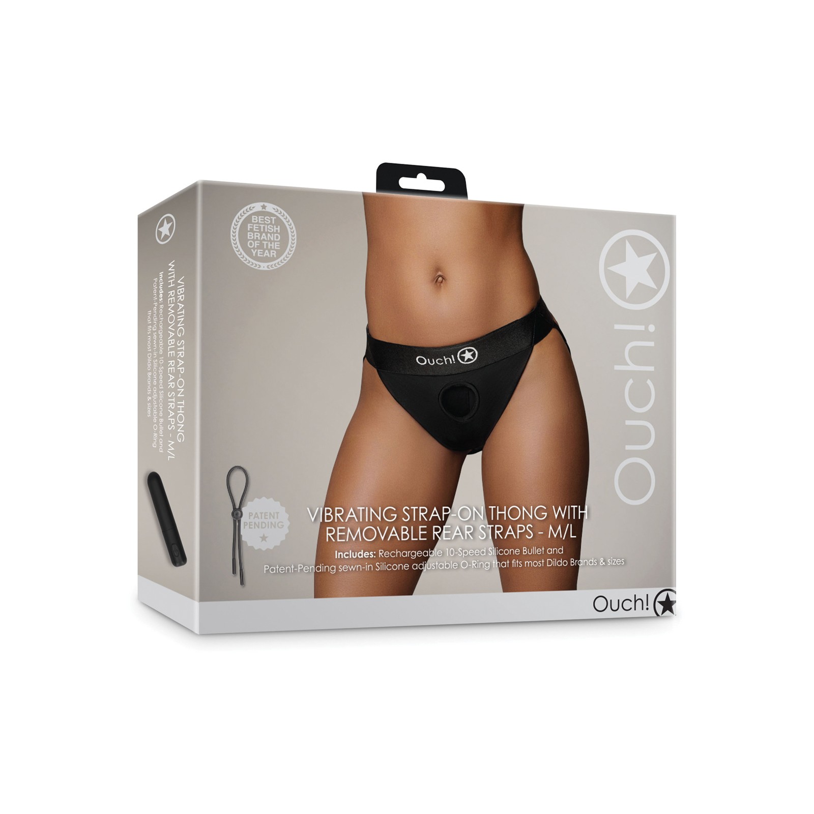 Shots Ouch Vibrating Strap-on Thong Shots Ouch Vibrating Strap-on Thong