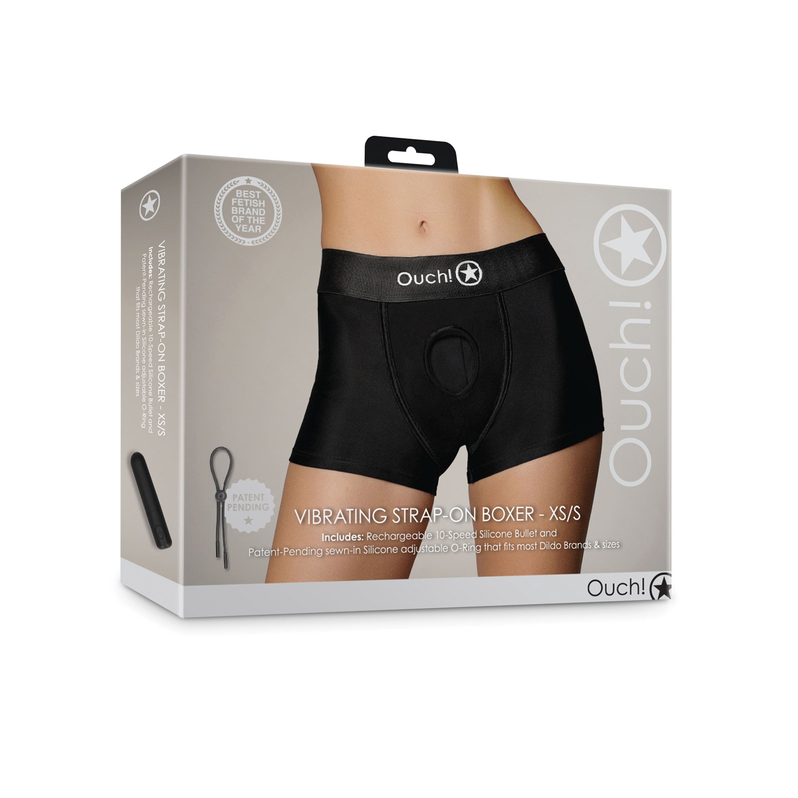 Boxer Vibrador Strap-On Shots Ouch para Parejas Boxer Vibrador Strap-On Shots Ouch para Parejas