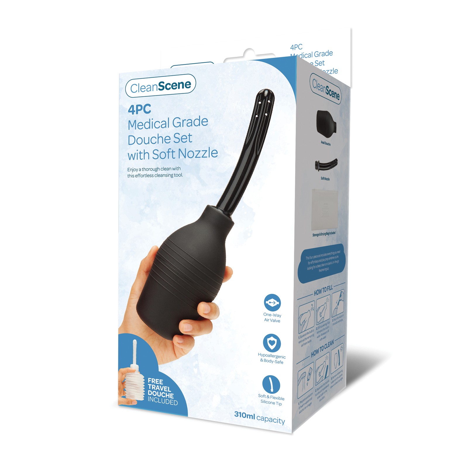 CleanScene 4 Pc Medical Grade Douche Set CleanScene 4 Pc Medical Grade Douche Set