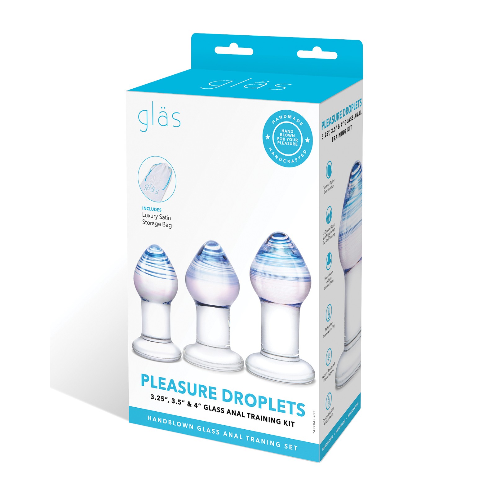 Kit de Entrenamiento Anal Glas Pleasure Droplets Kit de Entrenamiento Anal Glas Pleasure Droplets