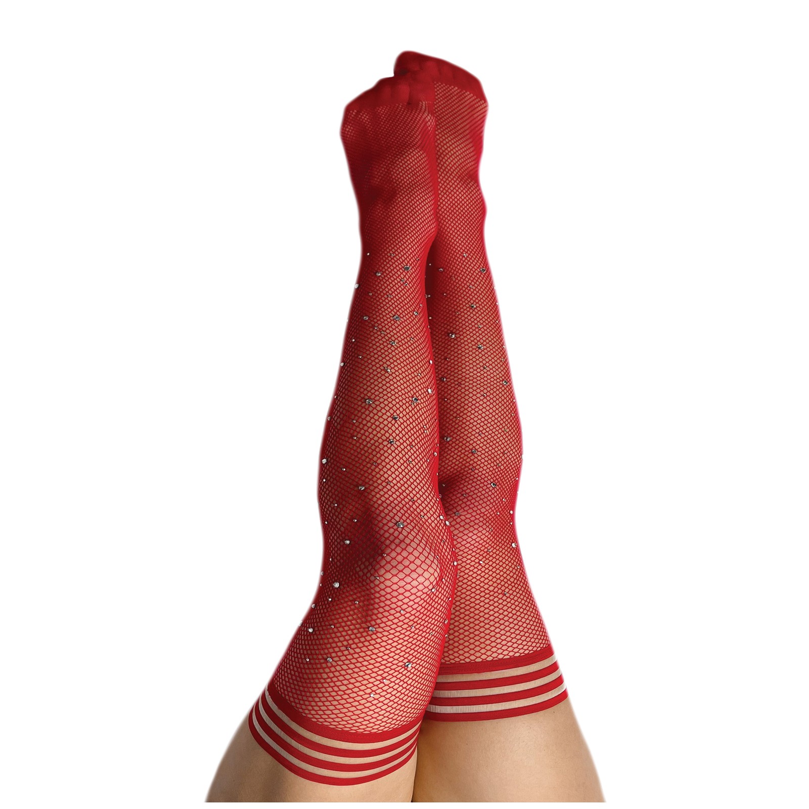 Kix'ies Joely Fishnet Thigh Highs with Rhinestones Kix'ies Joely Fishnet Thigh Highs with Rhinestones
