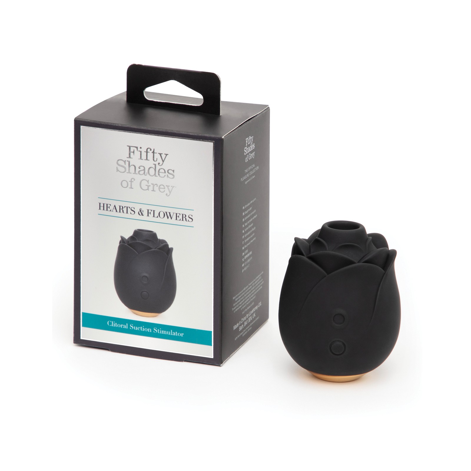 Fifty Shades of Grey Hearts & Flowers Rose Vibrator Black Fifty Shades of Grey Hearts & Flowers Rose Vibrator Black
