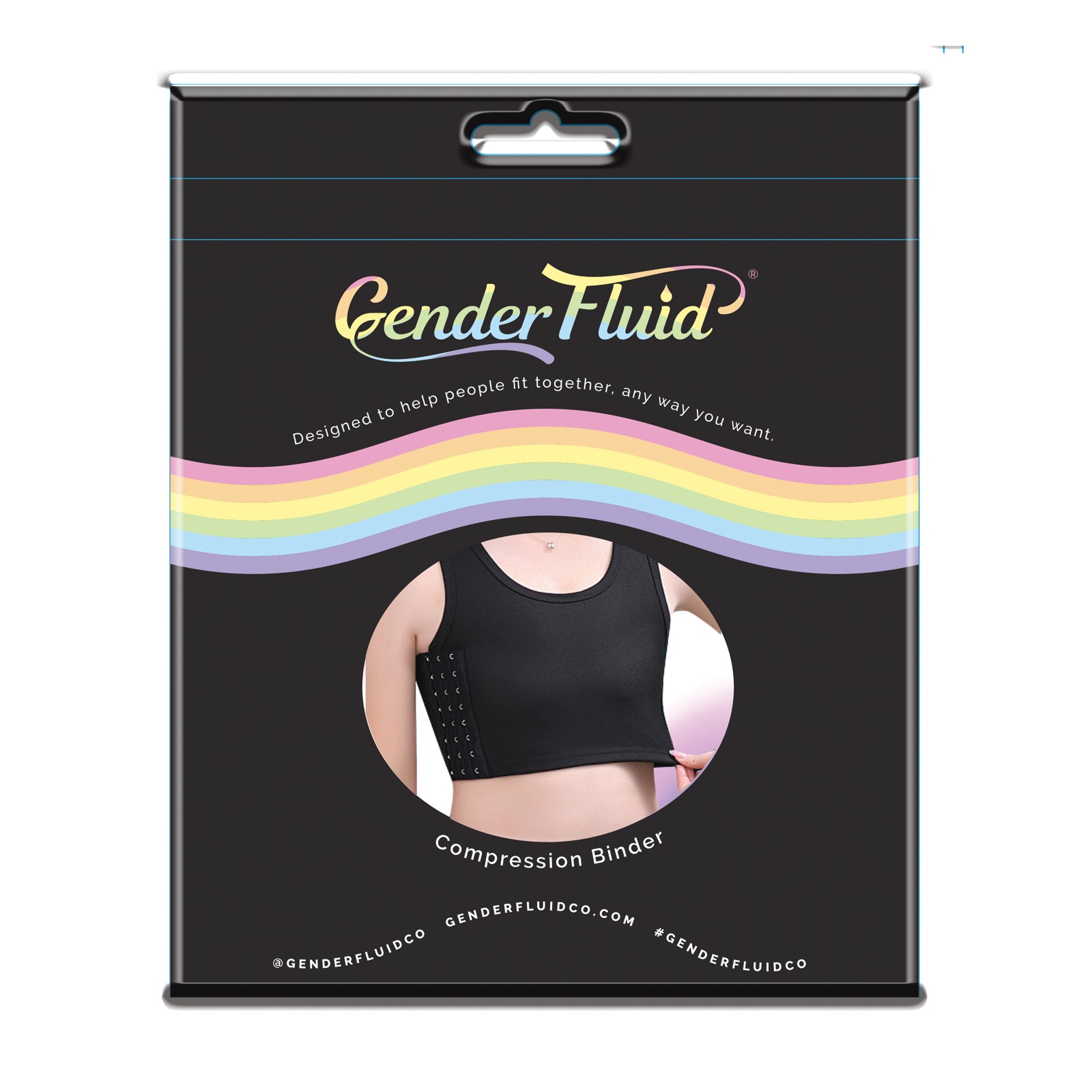 Binder de Compresión de Pecho Gender Fluid XXL Negro Binder de Compresión de Pecho Gender Fluid XXL Negro