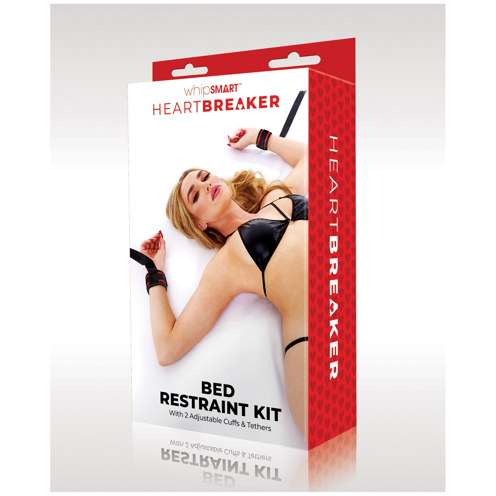 WhipSmart Heartbreaker Bed Restraint Kit Black/Red WhipSmart Heartbreaker Bed Restraint Kit Black/Red
