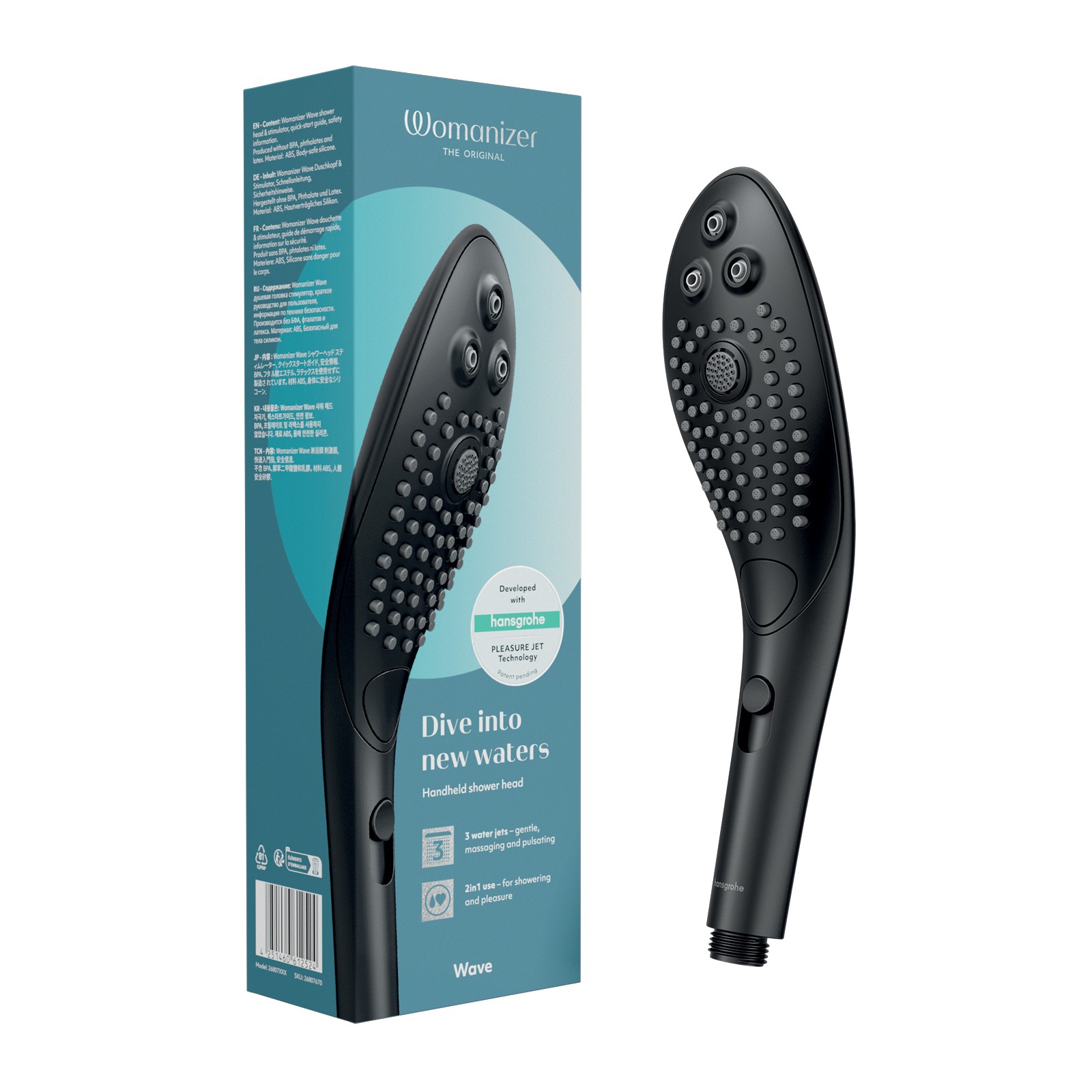 Womanizer Wave Shower Head - Black Womanizer Wave Shower Head - Black