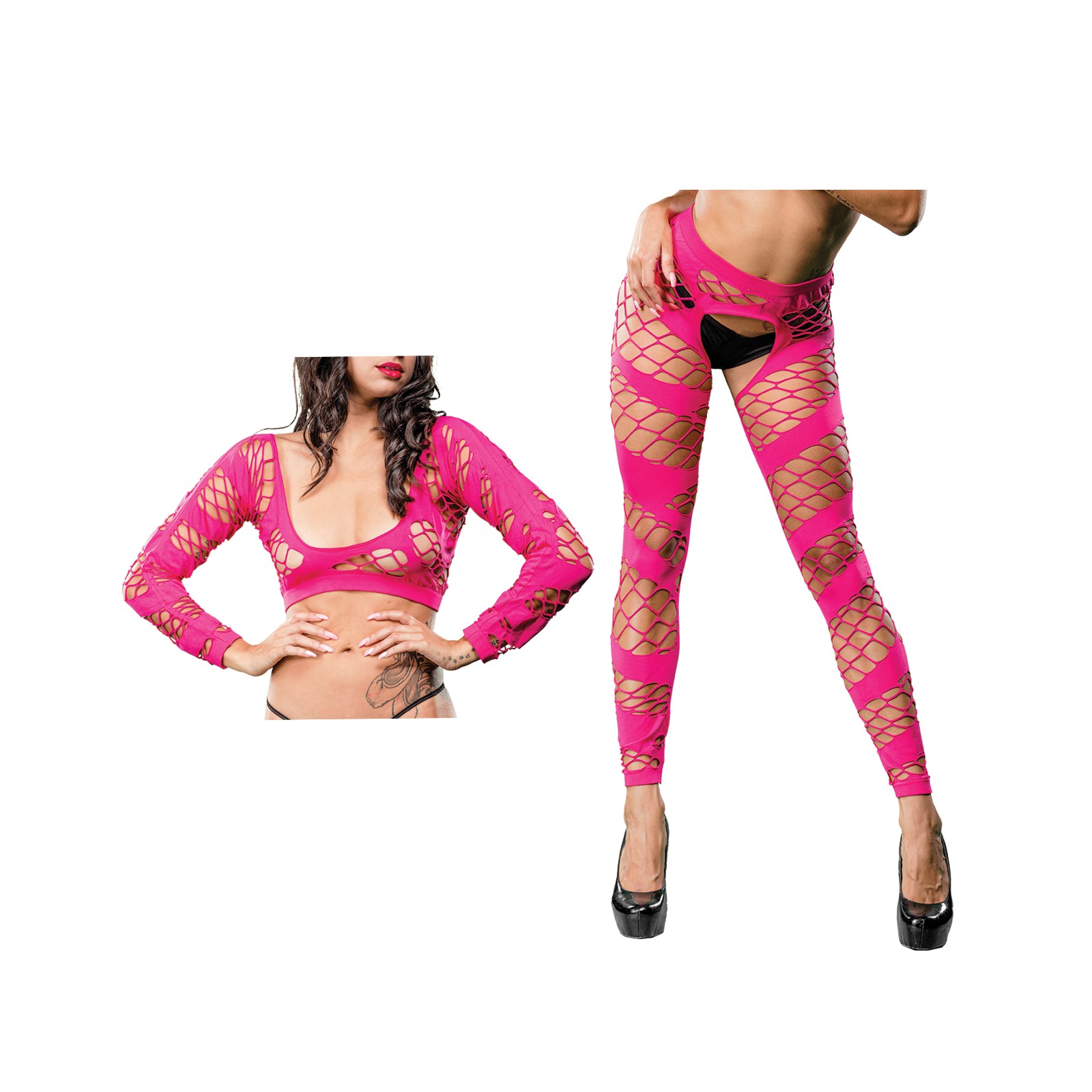 Leggings de Malla Crotchless y Red Beverly Hills para Estilo Audaz Leggings de Malla Crotchless y Red Beverly Hills para Estilo Audaz