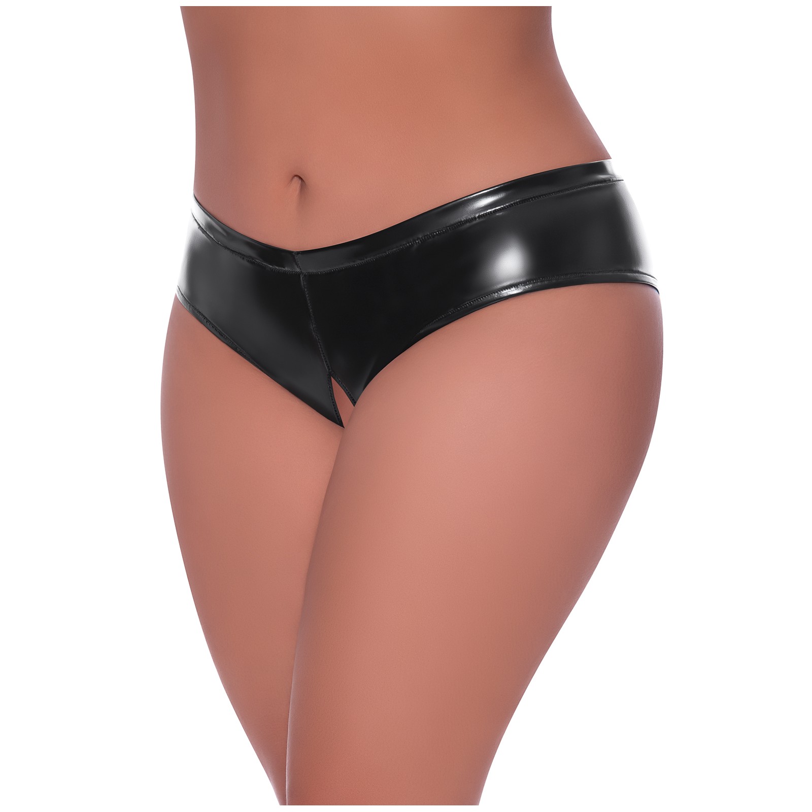 Club Candy Low Rise Split Crotch Boy Short Black QN Club Candy Low Rise Split Crotch Boy Short Black QN