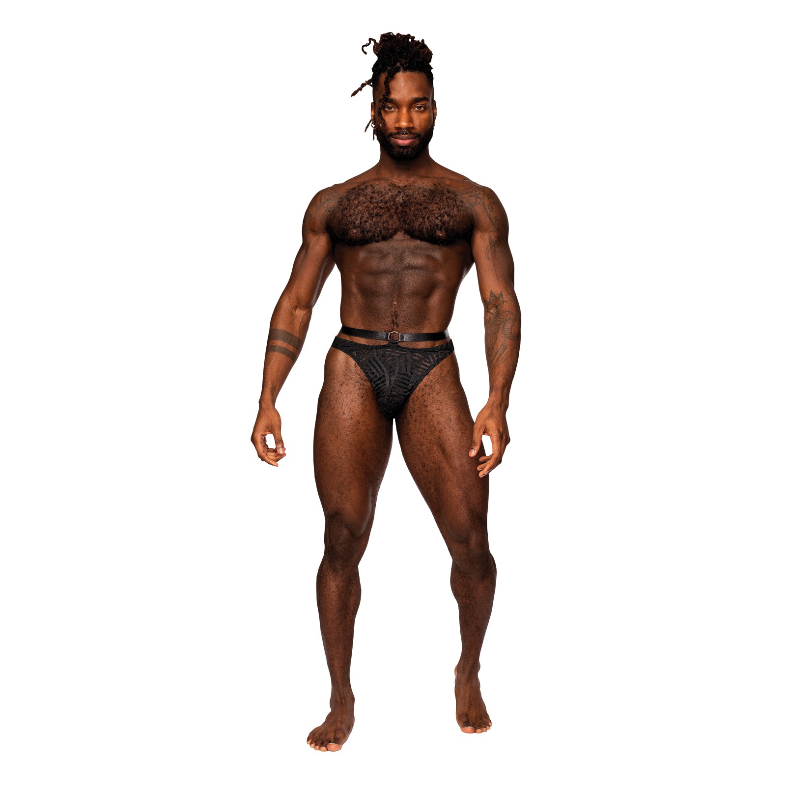 Rude Awakening Mesh Strap Thong Black Rude Awakening Mesh Strap Thong Black