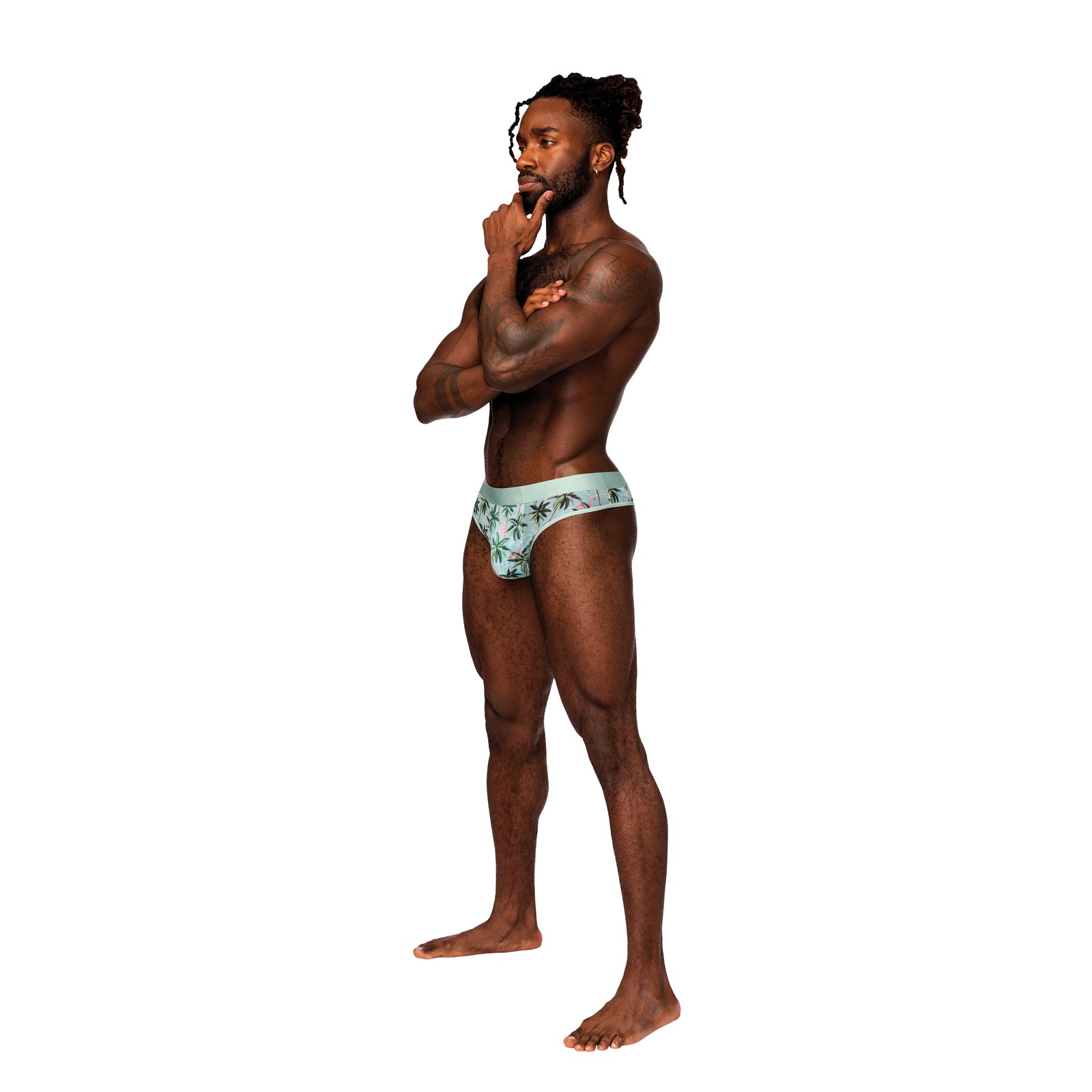 Tanga de Malla Transparentes Male Power Flamenco Tanga de Malla Transparentes Male Power Flamenco