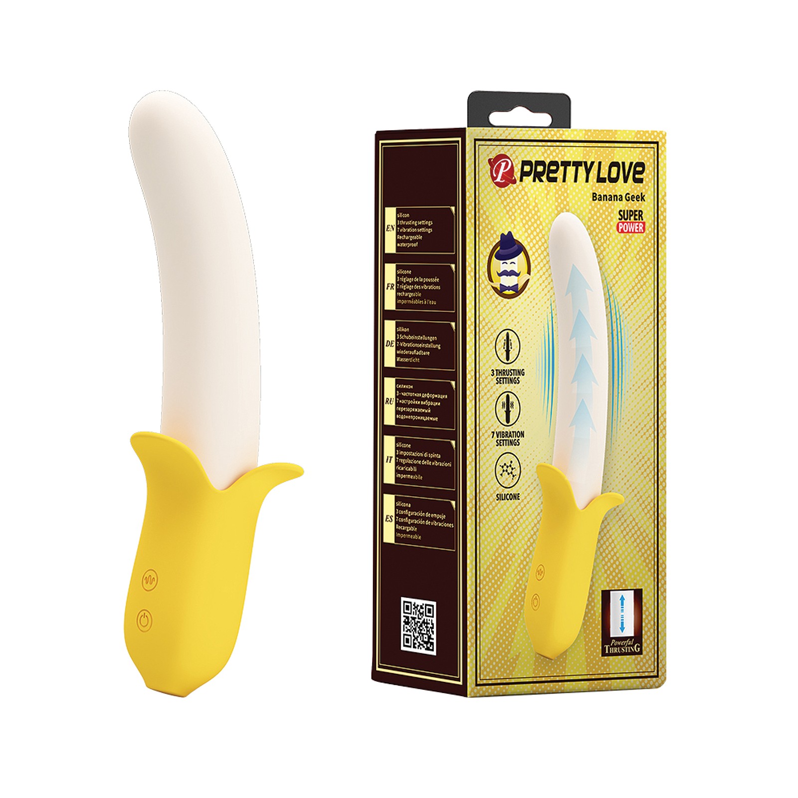 Pretty Love Banana Geek Thrusting Vibrator Pretty Love Banana Geek Thrusting Vibrator