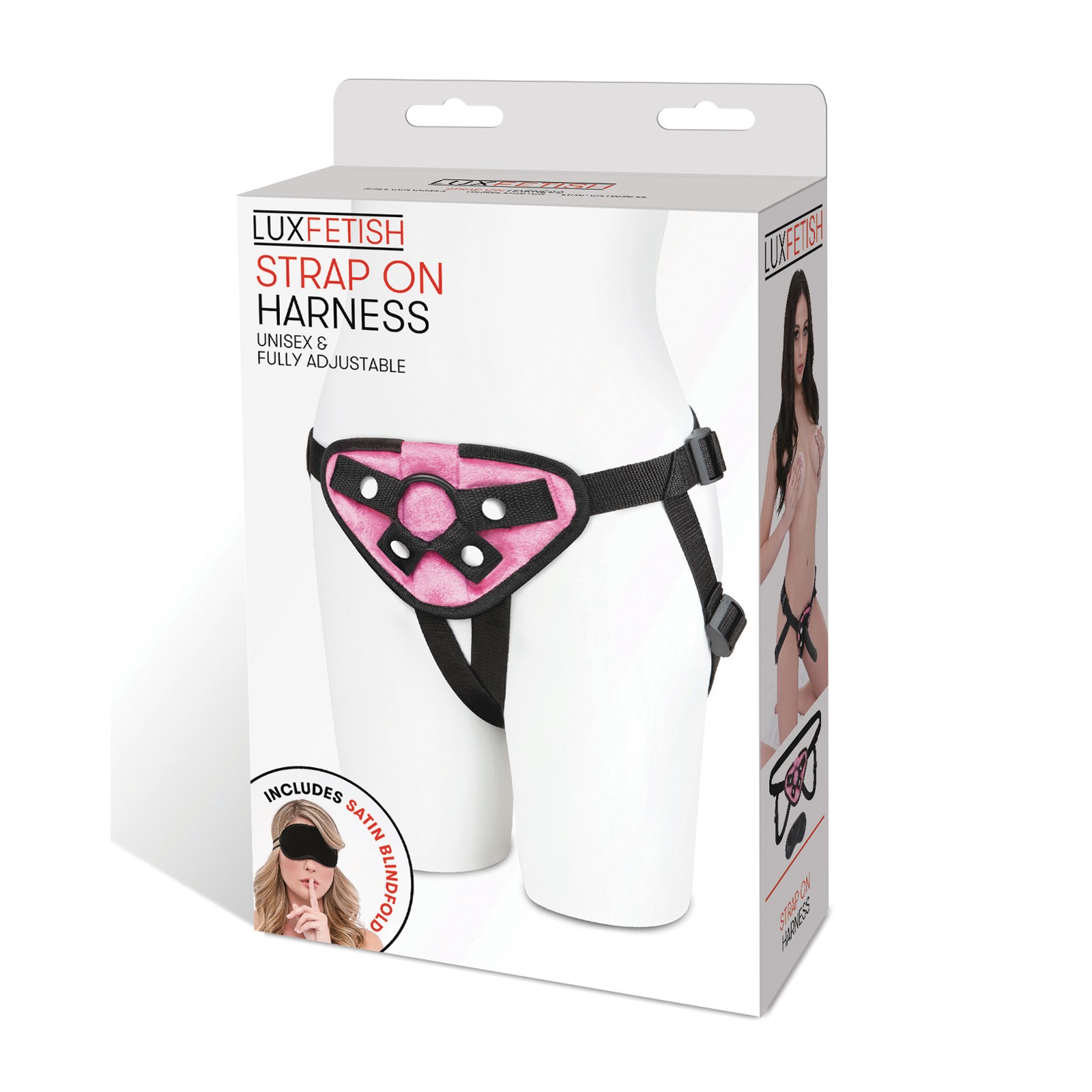 Lux Fetish Adjustable Strap-On Harness - Pink Lux Fetish Adjustable Strap-On Harness - Pink